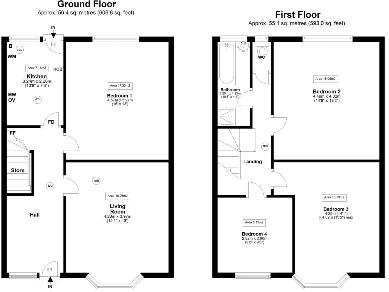 (£118pppw) King John Terrace, Heaton , Newcastle Upon Tyne, NE6 floorplan