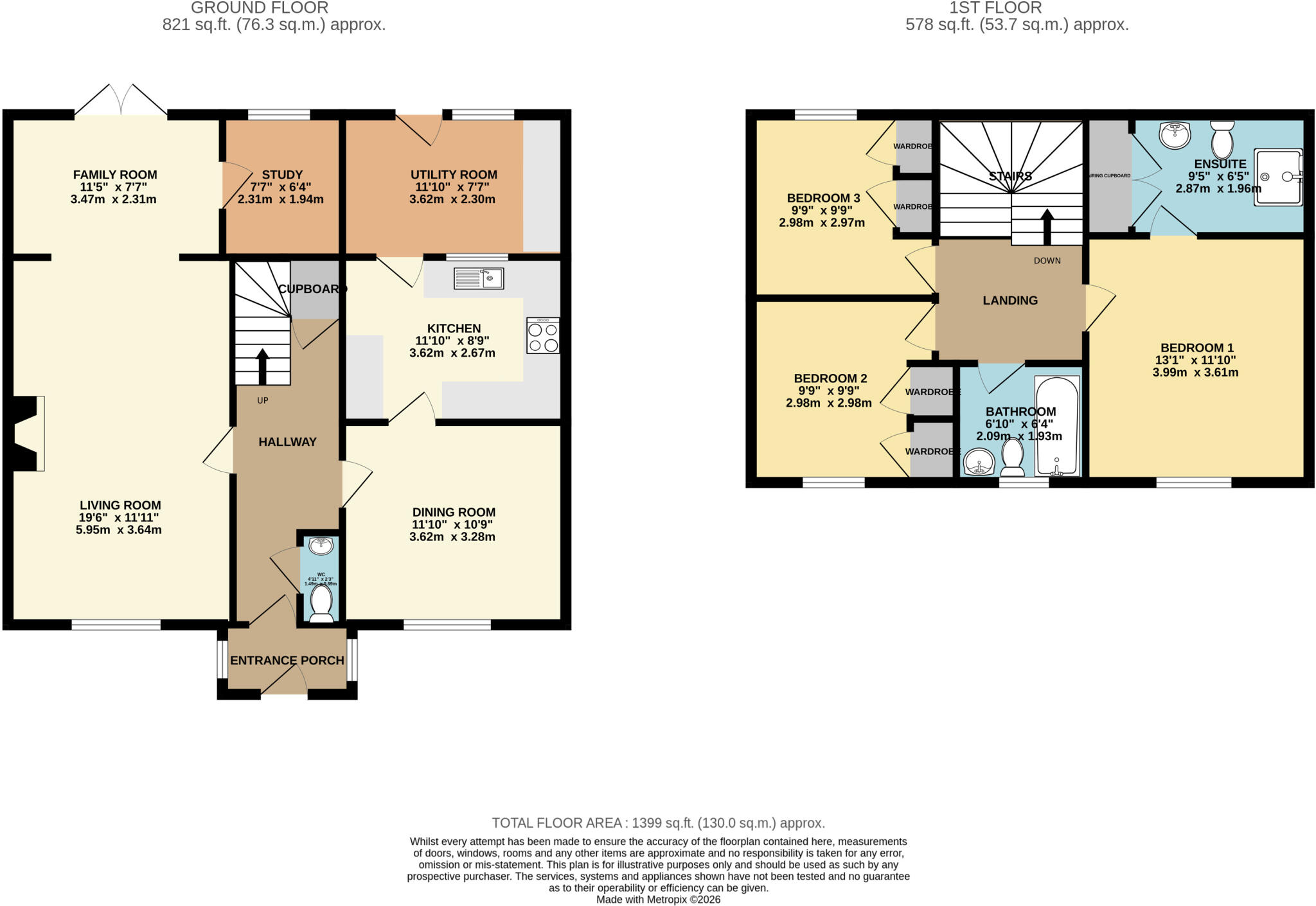 Oak Drive, Beck Row, Bury St. Edmunds, Suffolk, IP28 floorplan