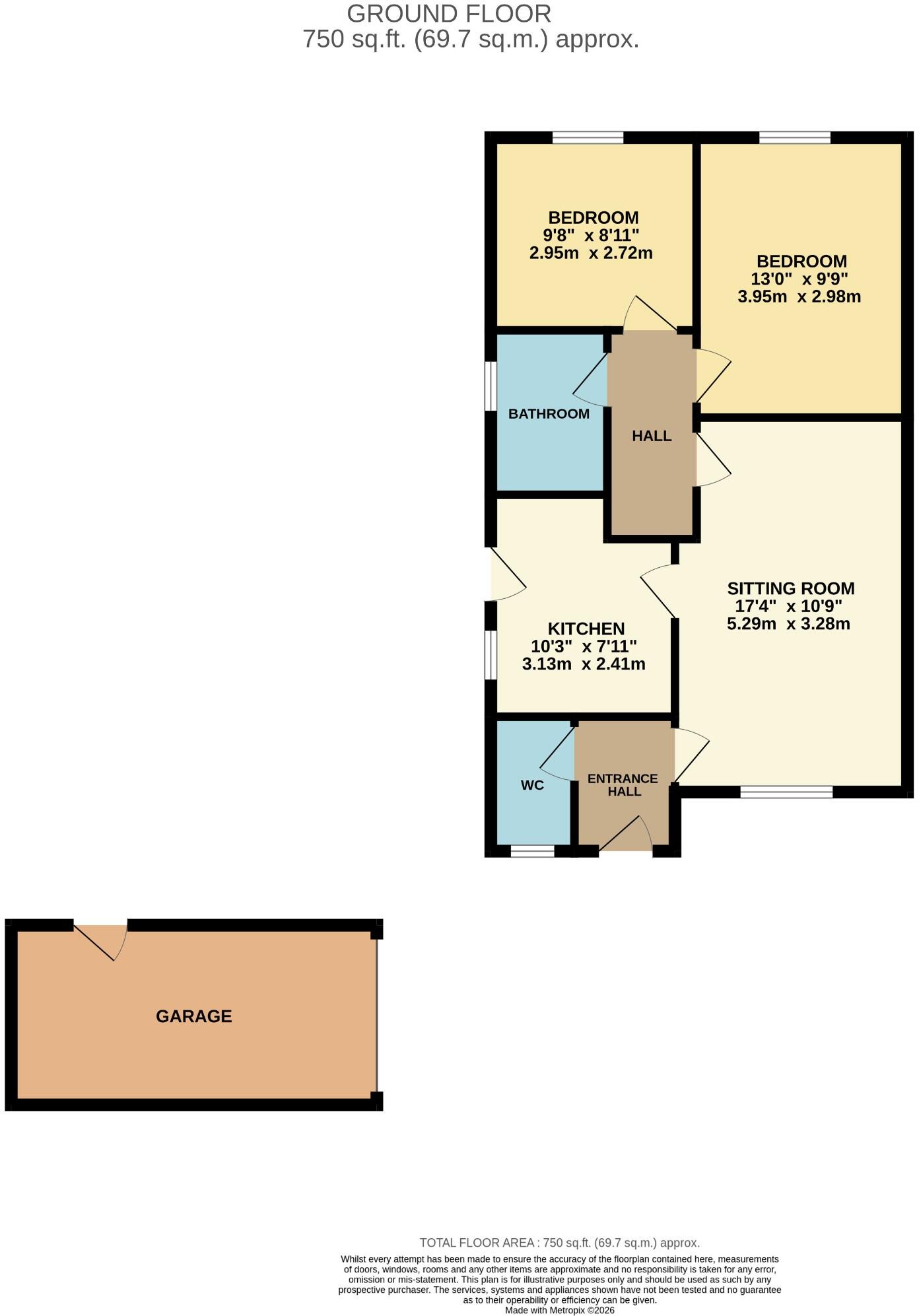 Courtfields, Market Deeping, PE6 floorplan