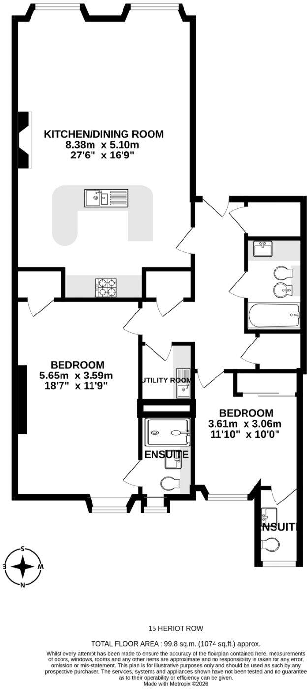 15 (GF) Heriot Row, New Town, Edinburgh, EH3 floorplan