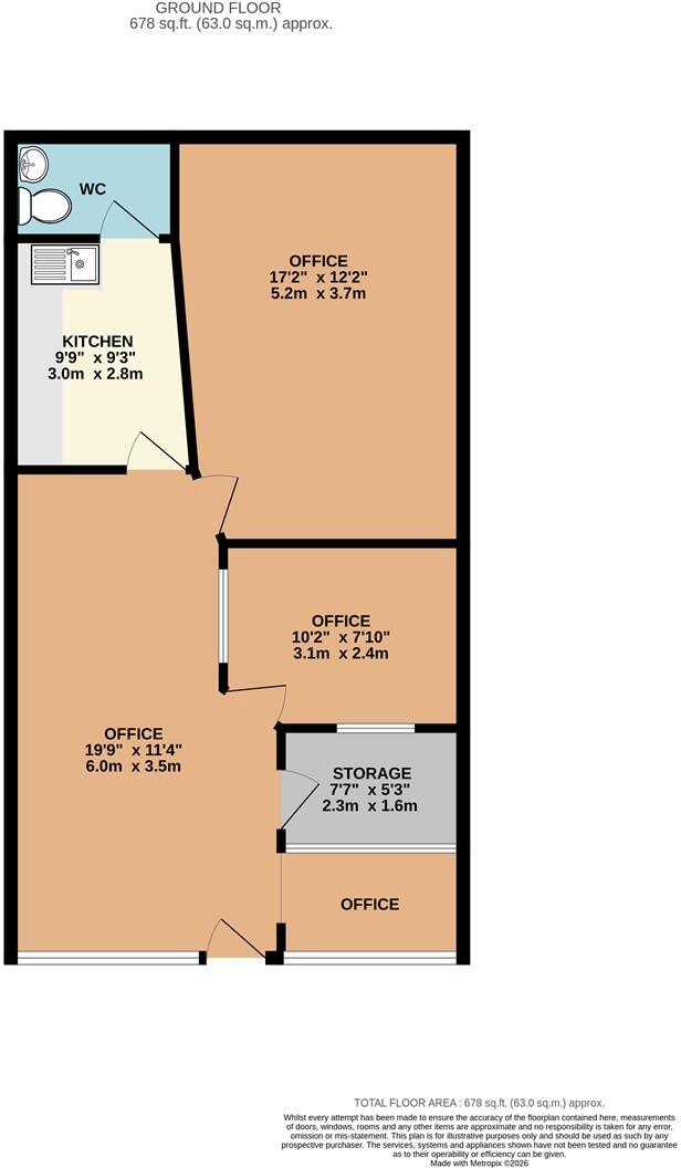 7, Sansome Street, Worcester, Worcestershire floorplan