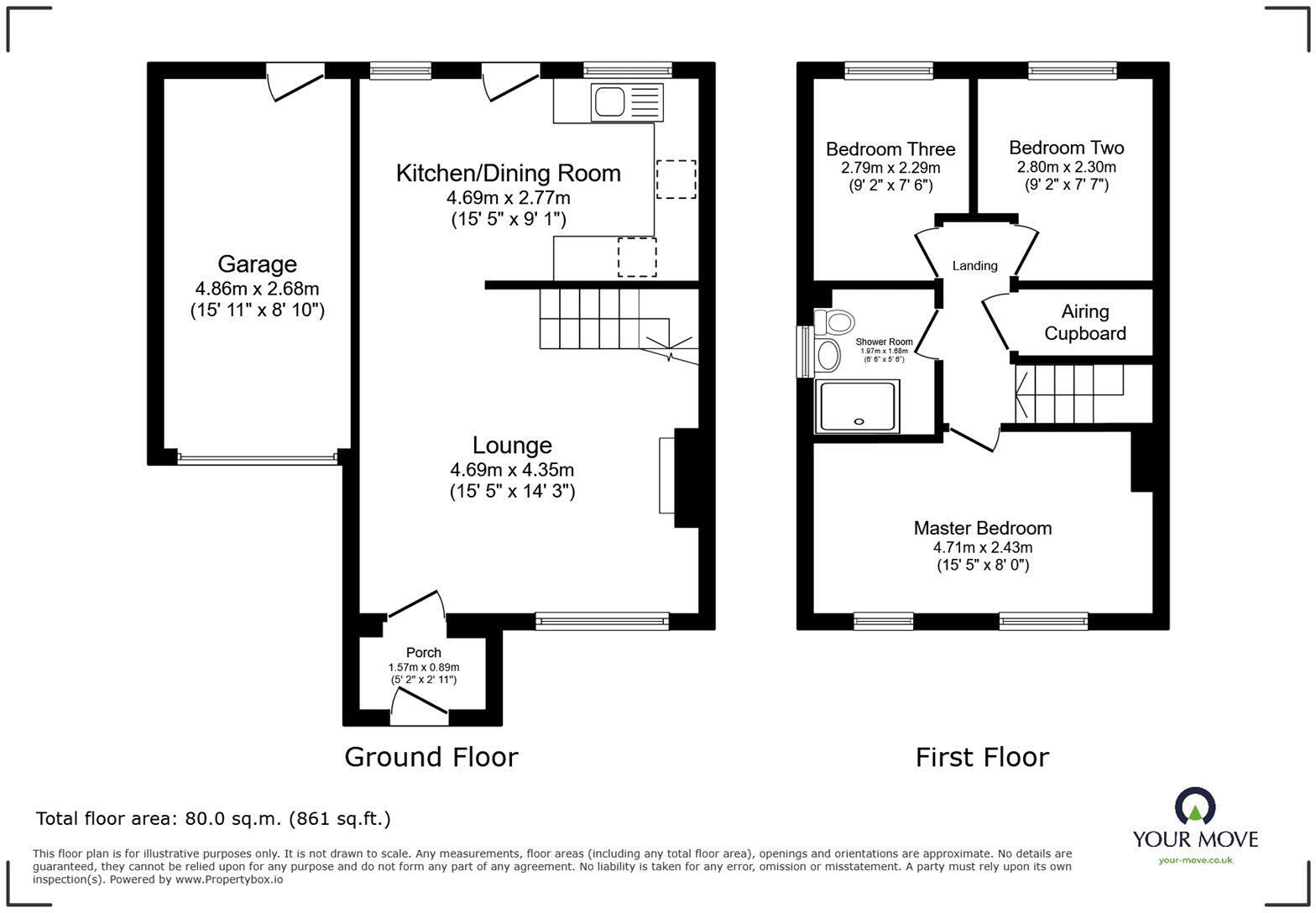 Trethannas Gardens, Praze, Camborne, Cornwall, TR14 floorplan