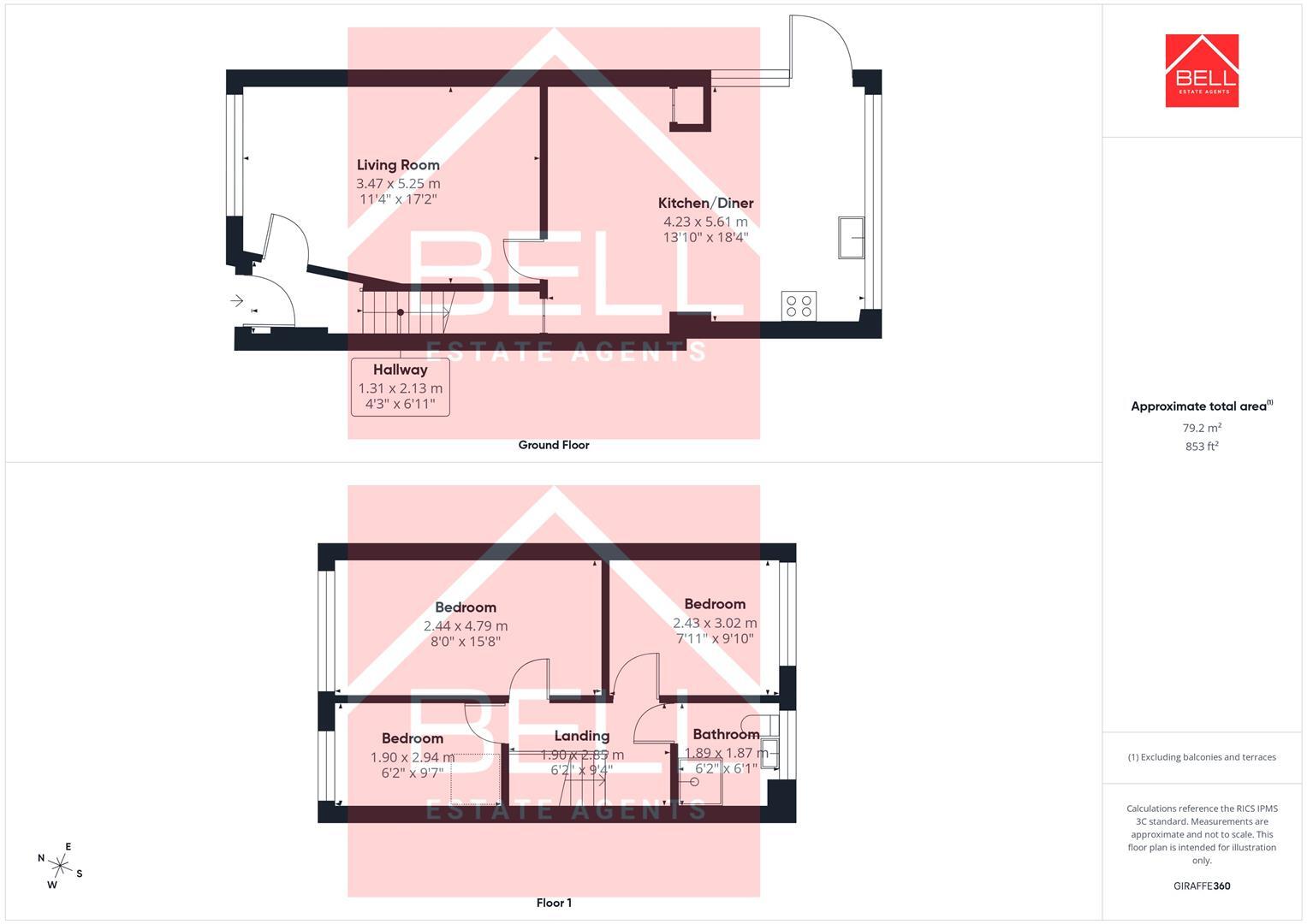 Whalton Close, Wardley floorplan