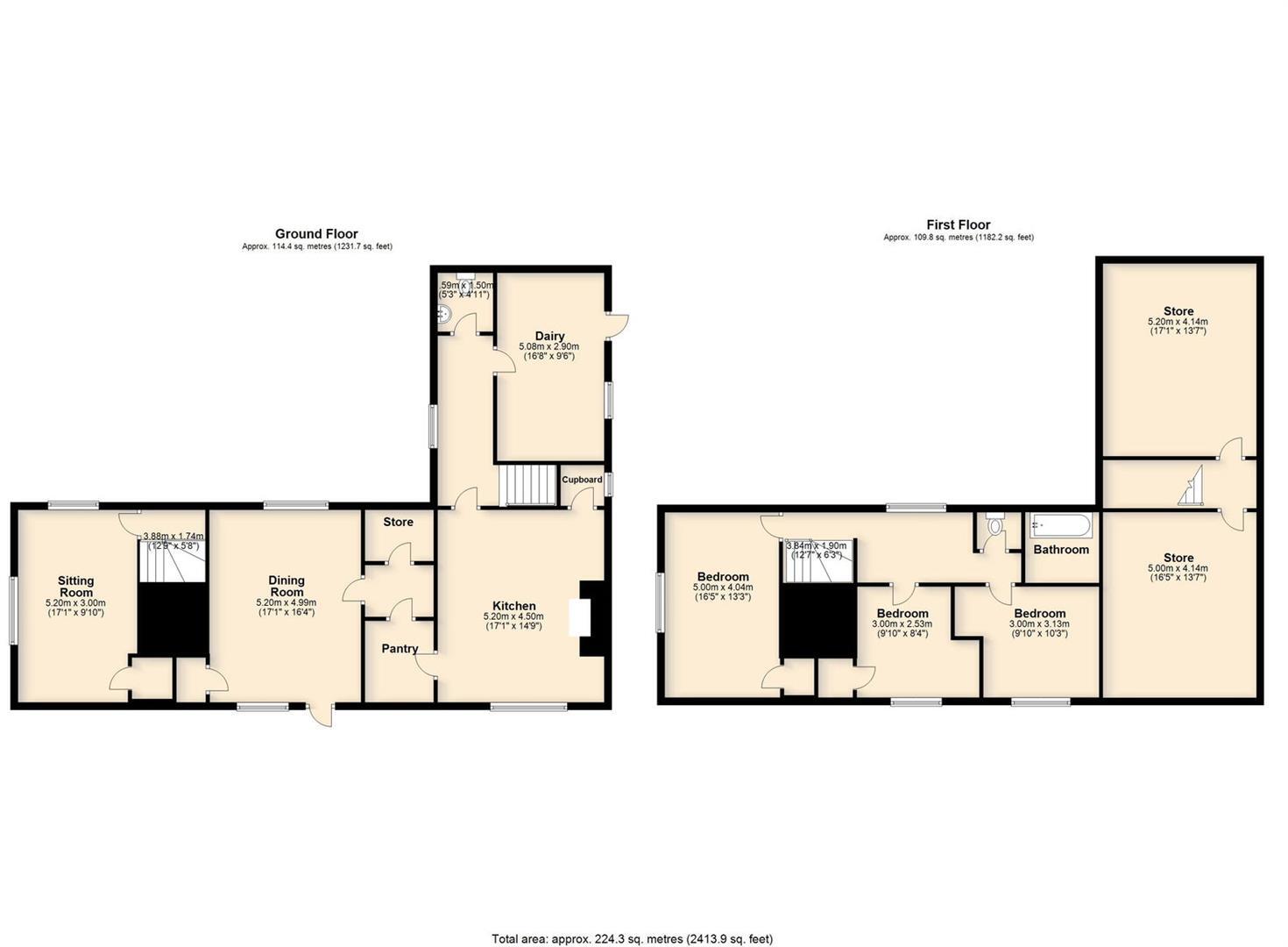 Long Row, Tibenham floorplan