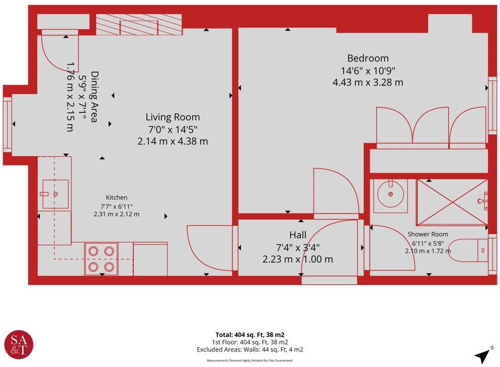 42/2 Corbiehill Road, Edinburgh, EH4 5AS floorplan