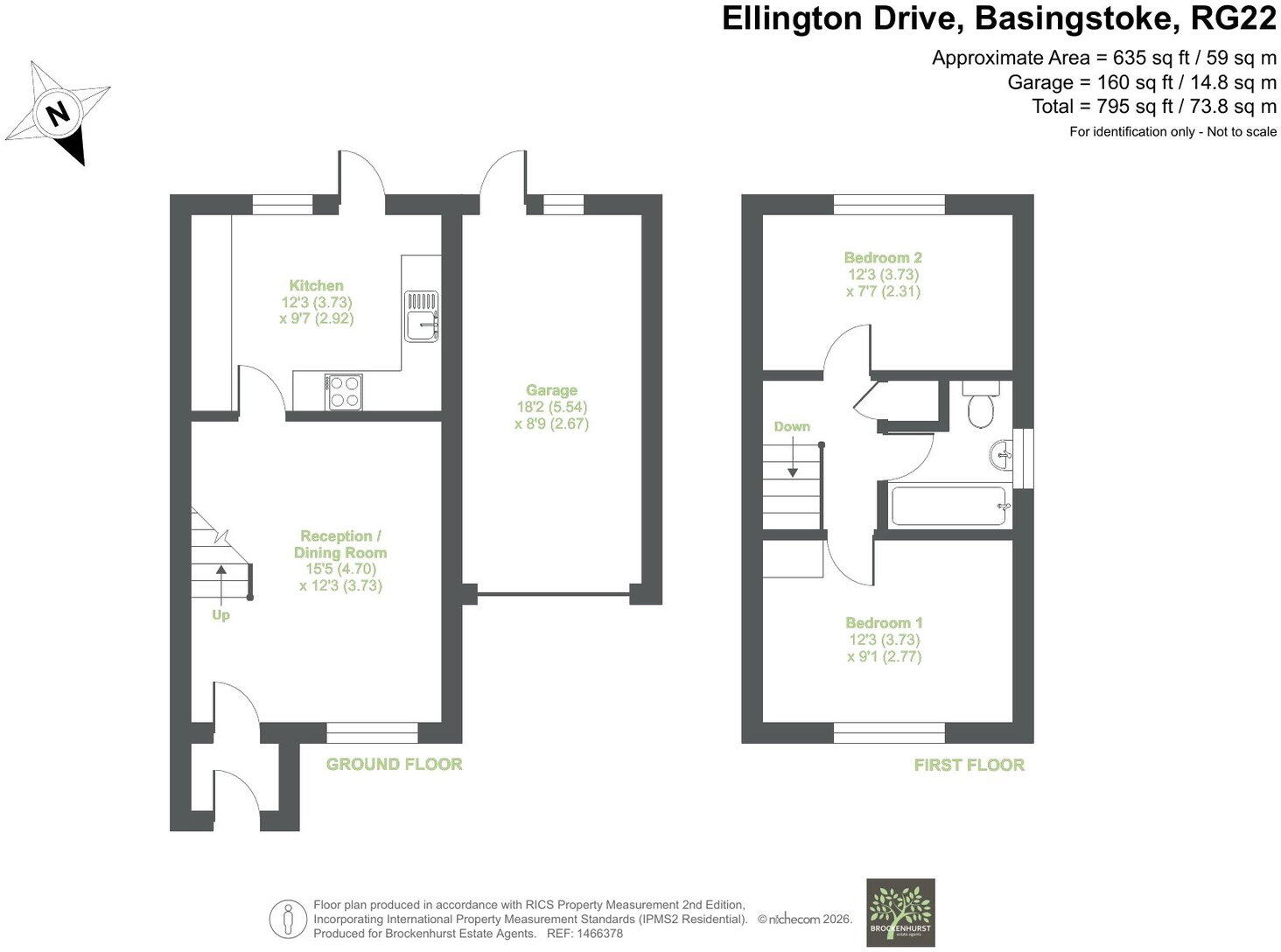 Ellington Drive, Basingstoke RG22 4EZ floorplan
