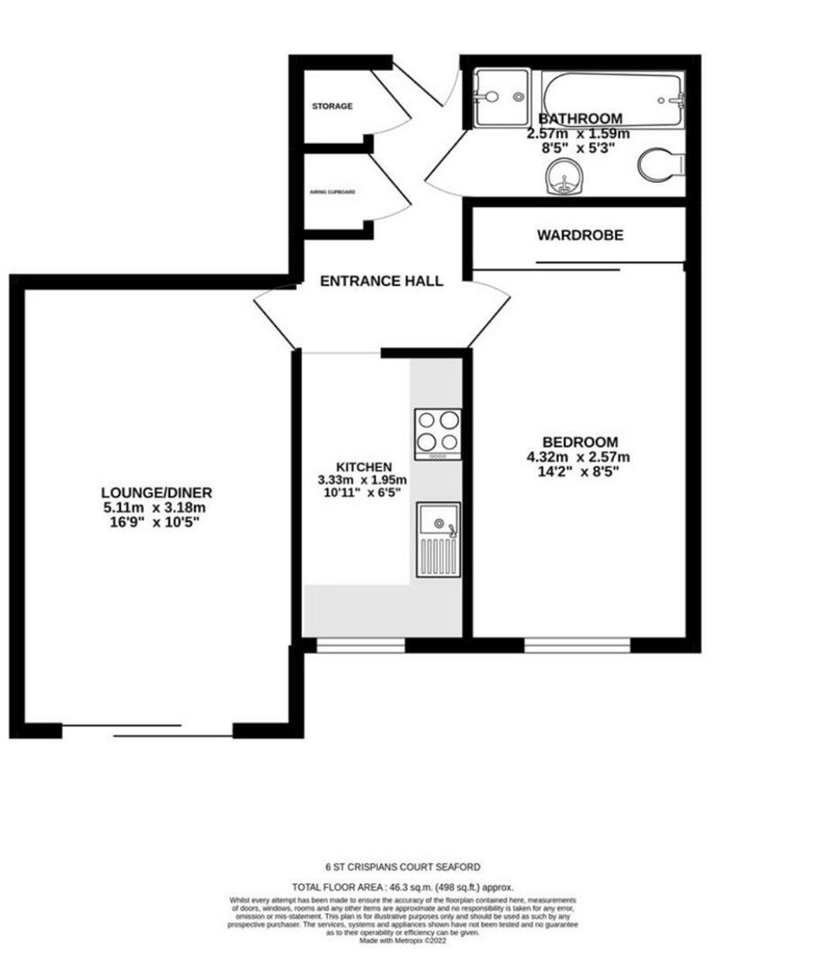 Claremont Road, Seaford floorplan