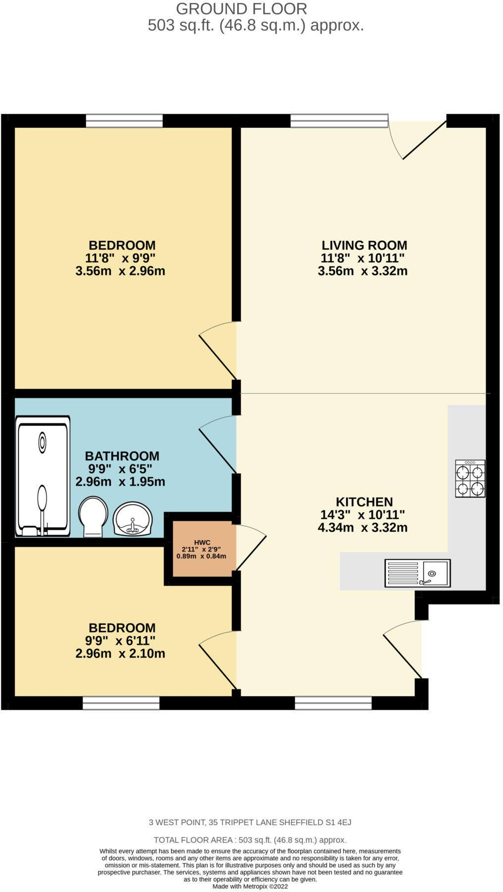 West Point, Trippet Lane, Sheffield S1 floorplan