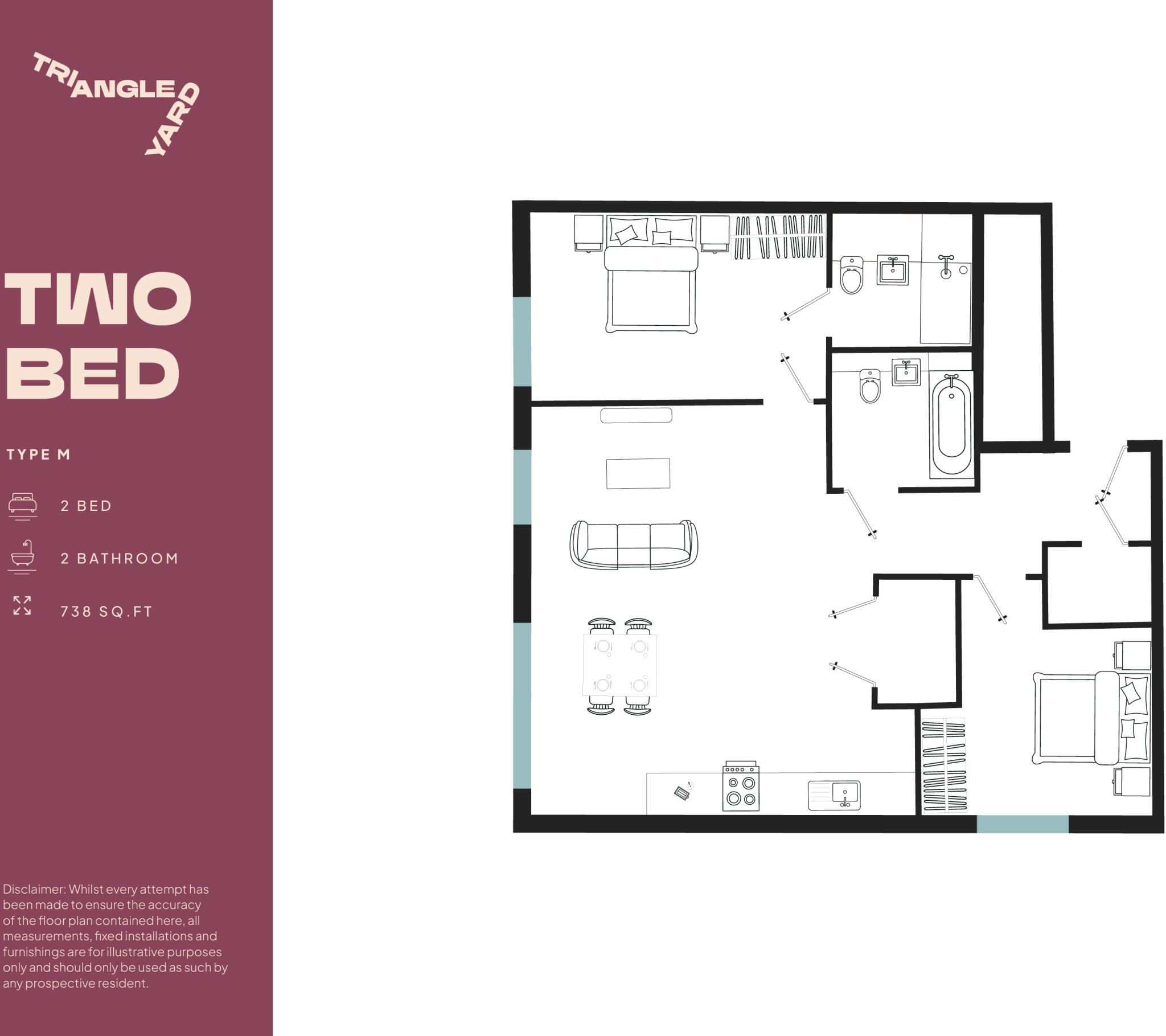 Flat 204, Triangle Yard, Skinner Street, Leeds floorplan