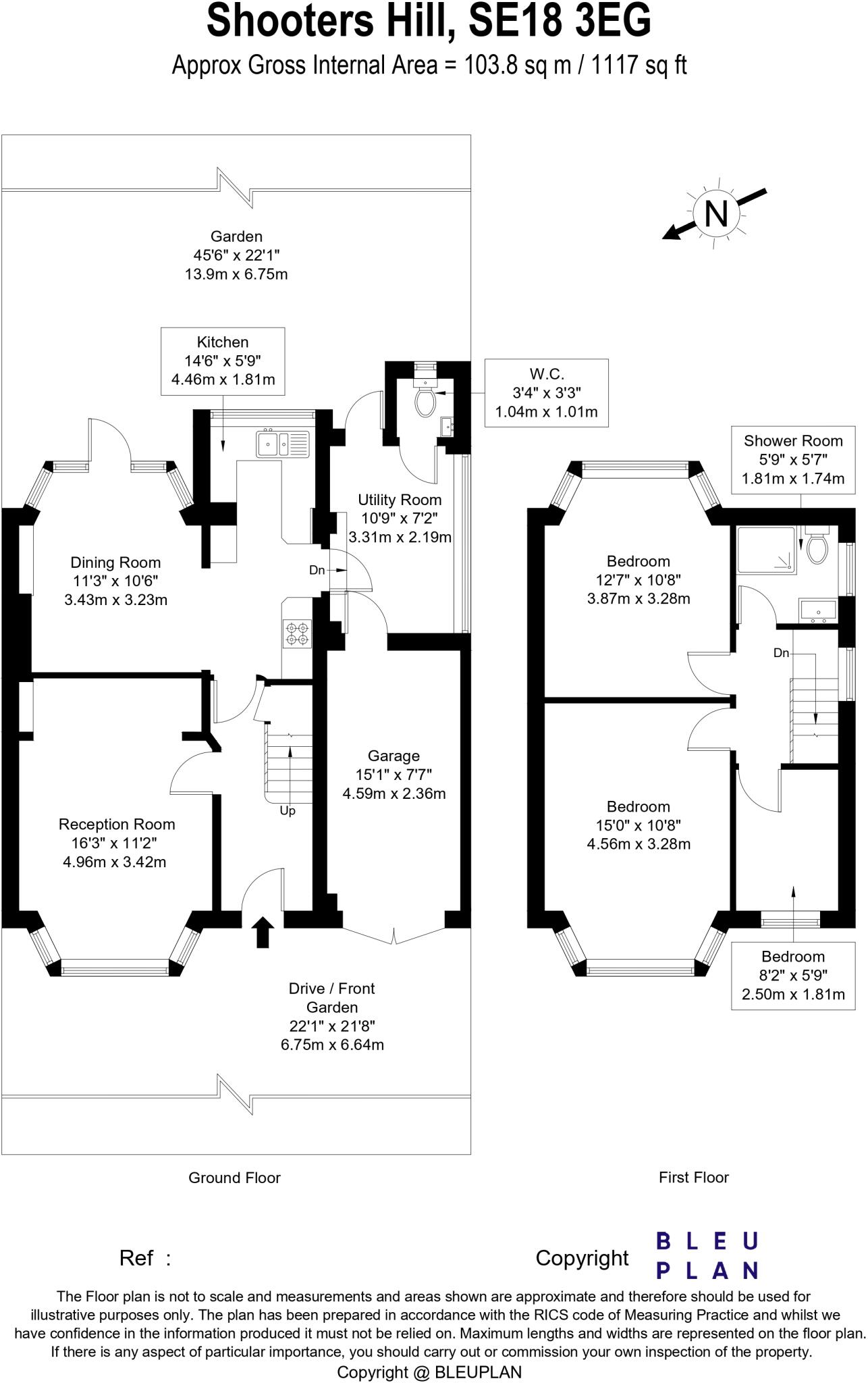 Bushmoor Crescent, Shooters Hill, London floorplan