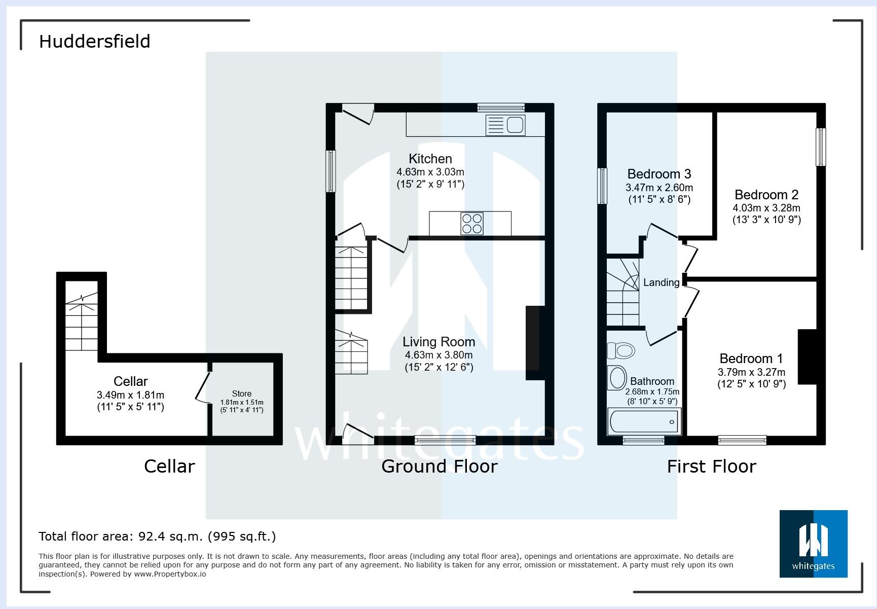 Grasscroft Road, Marsh, Huddersfield, HD1 floorplan