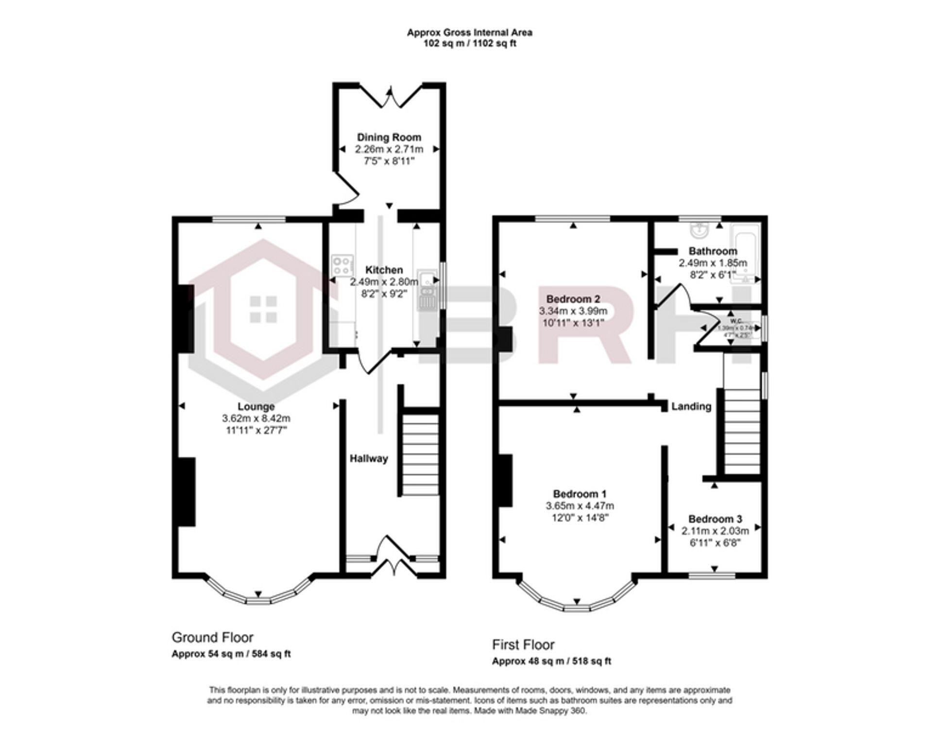 Ellershaw Road, Conisbrough, DN12 floorplan