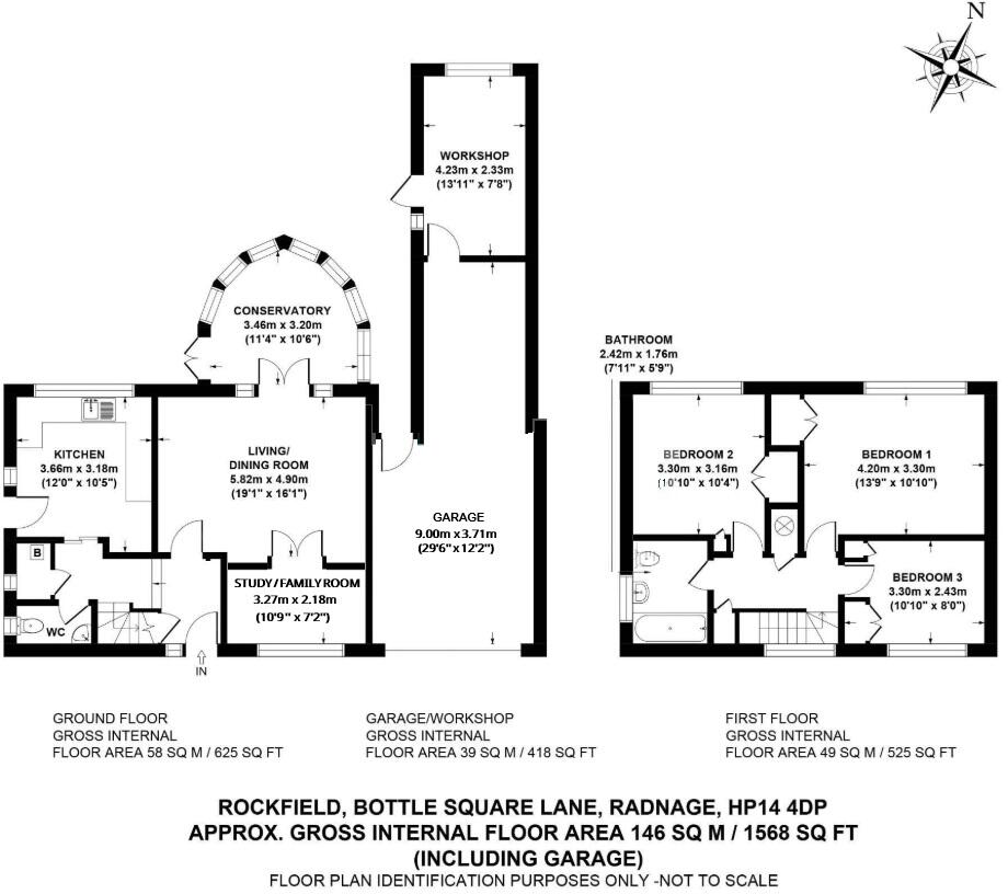 Rockfield, Bottle Square Lane, Radnage, High Wycombe, Buckinghamshire floorplan