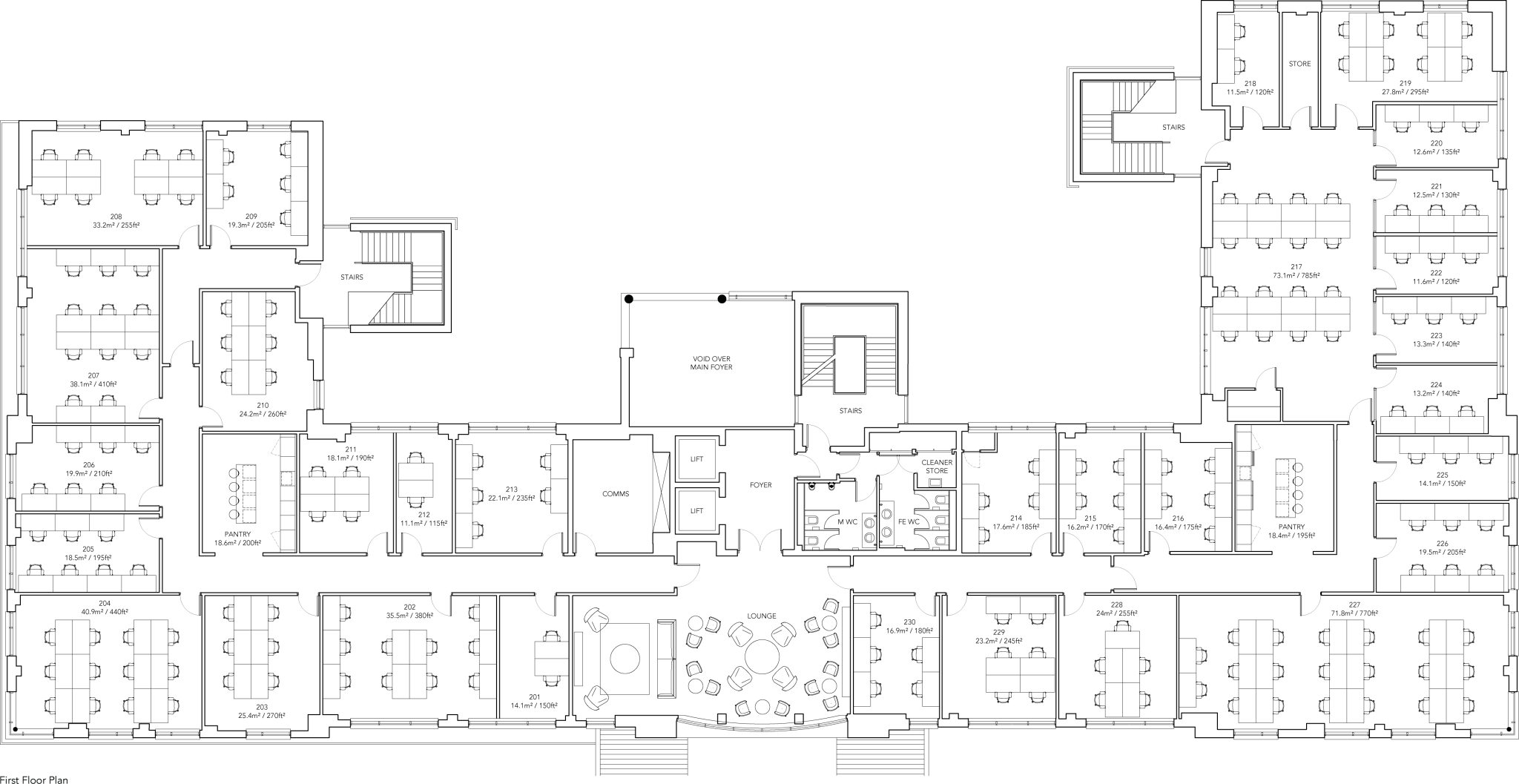 neospace corporate level 1 floorplan