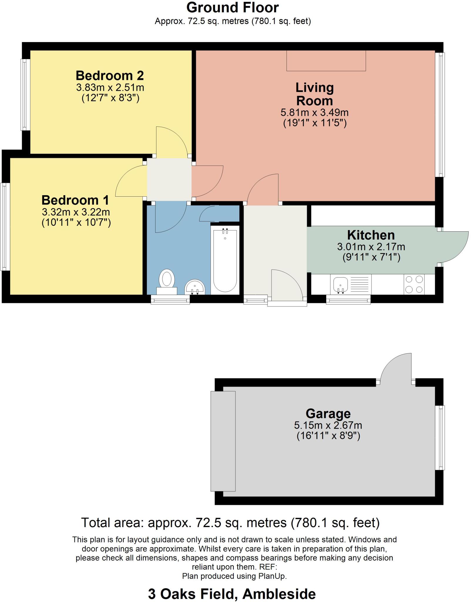 3 Oaks Field, Ambleside, LA22 9EJ floorplan