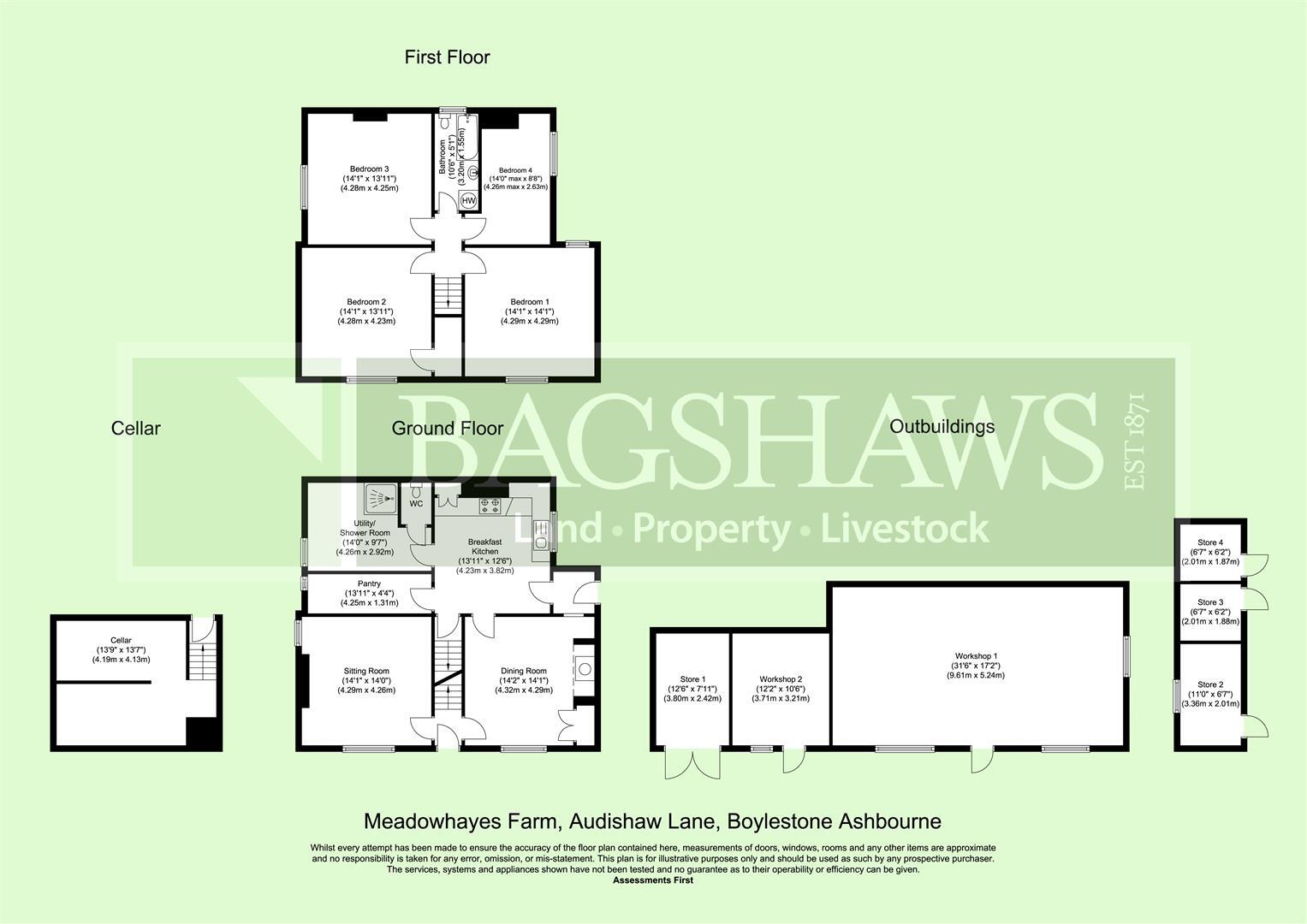 Meadow Hayes Farm, Boylestone floorplan