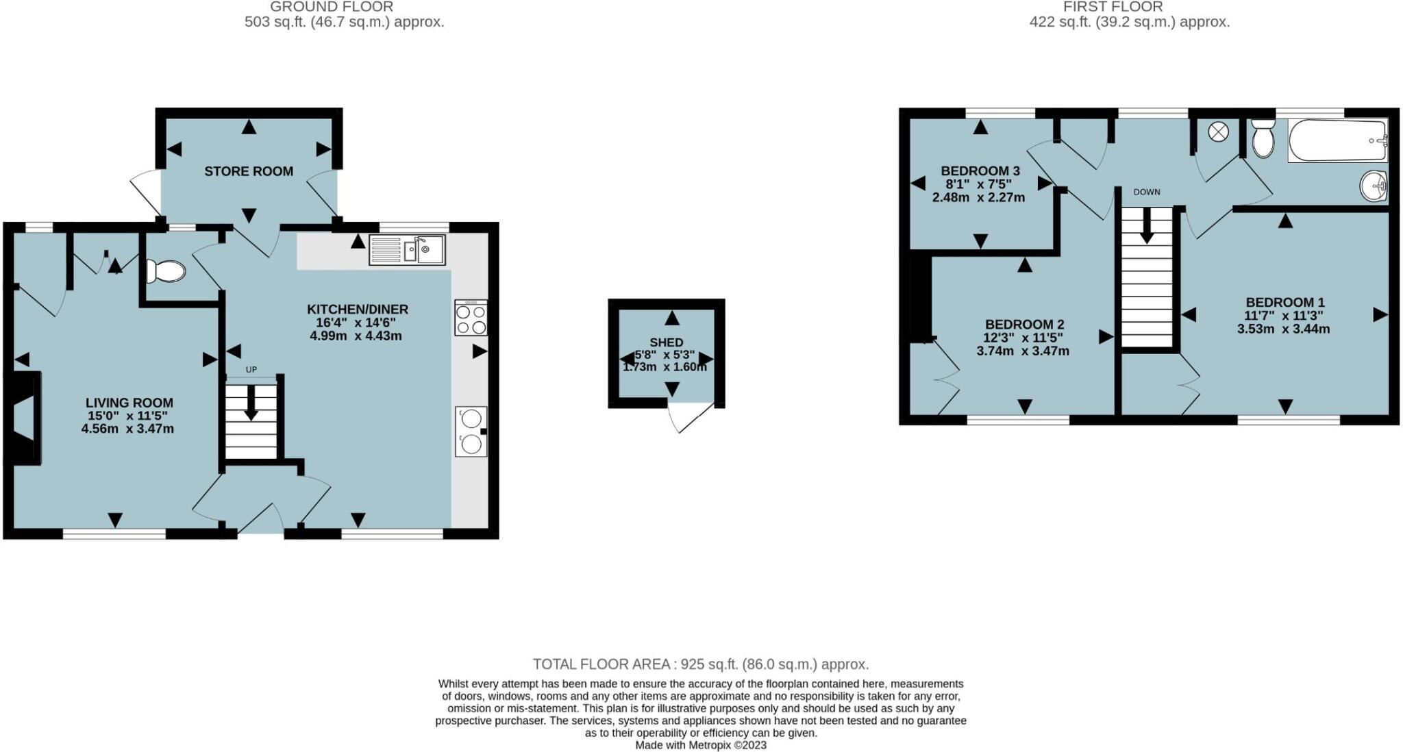 13, Oakford Villas, North Molton floorplan