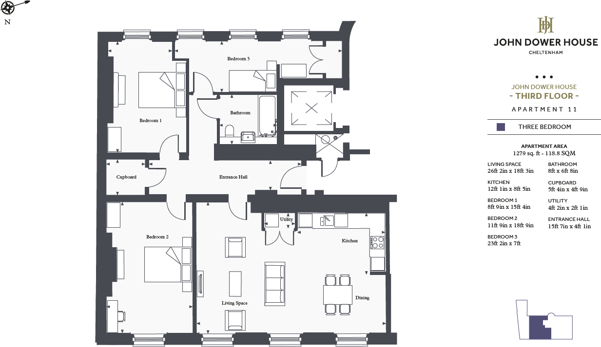 John Dower House, Crescent Place, Cheltenham, Gloucestershire, GL50 floorplan