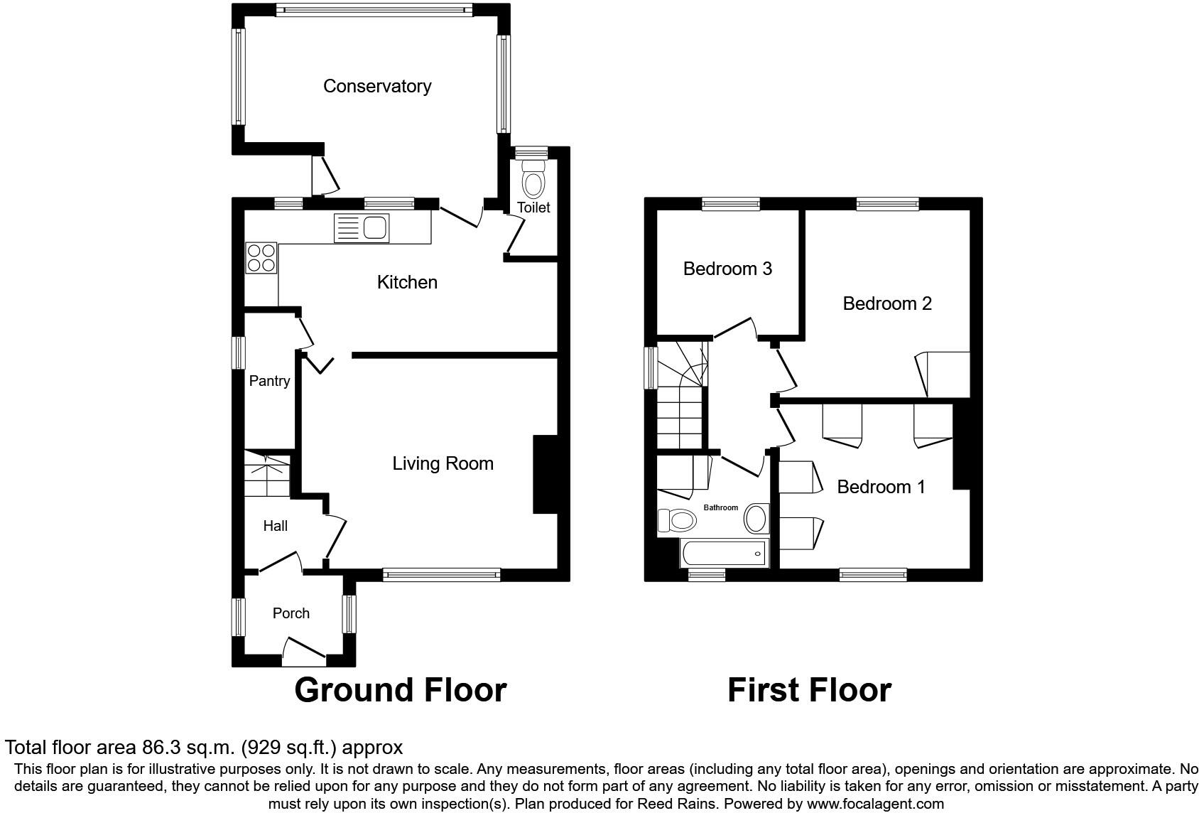Woodhouse Road, Wakefield, West Yorkshire, WF1 floorplan