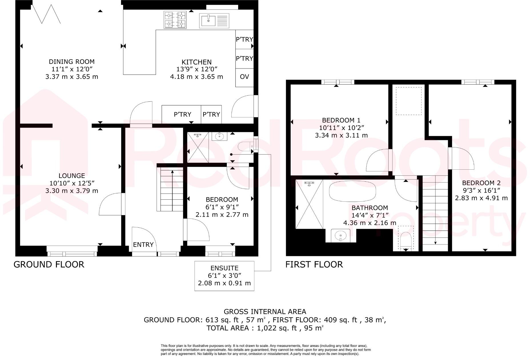 2 Long Pasture Drive, Norton, Doncaster, South Yorkshire, DN6 9FJ floorplan