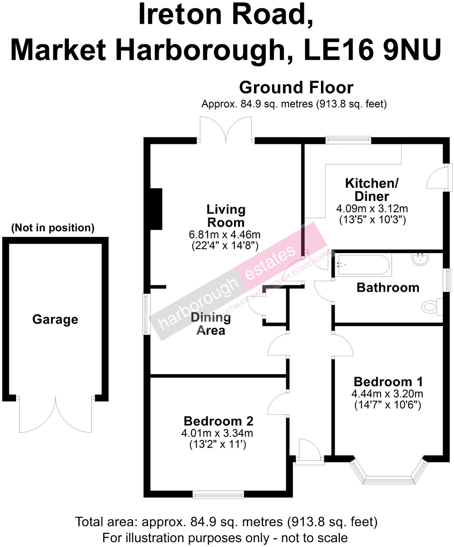 Ireton Road, Market Harborough, Leicestershire, LE16 floorplan