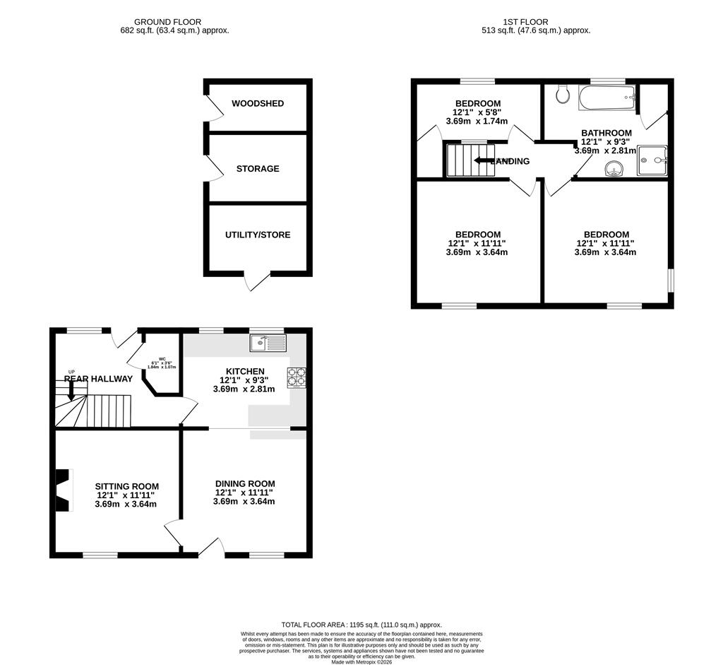 Acorn Cottage, 16 Weasenham Road, Great Massingham, Kings Lynn PE32 2EY floorplan