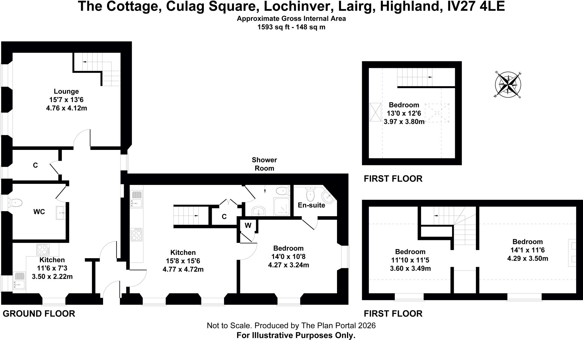 The Cottage, Culag Square, Lochinver, Lairg, IV27 floorplan
