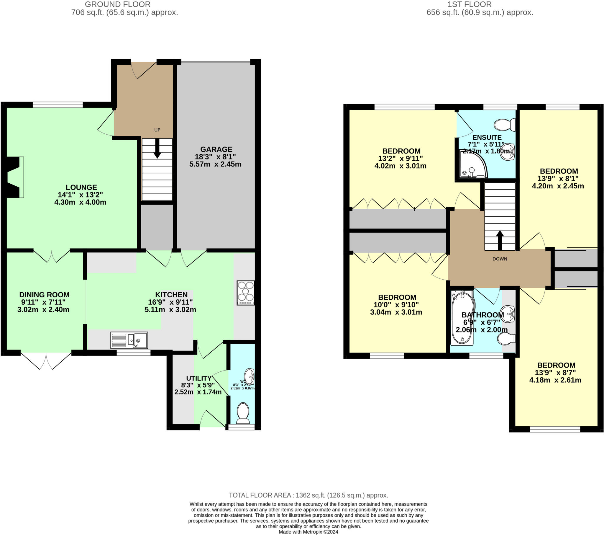Oak Drive, Thorpe Willoughby, North Yorkshire YO8 floorplan