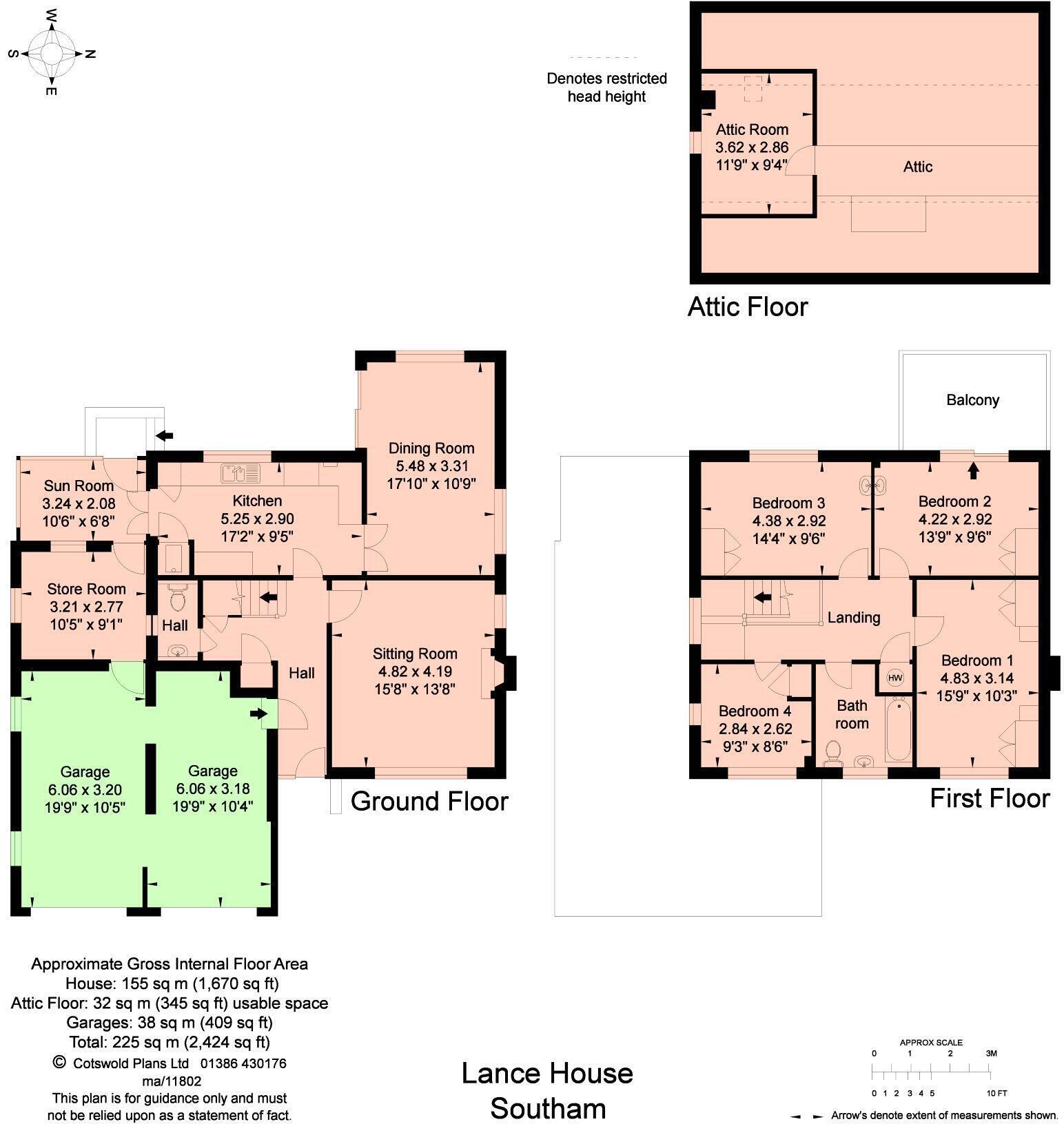 The Close, School Lane, Southam, Cheltenham, GL52 floorplan