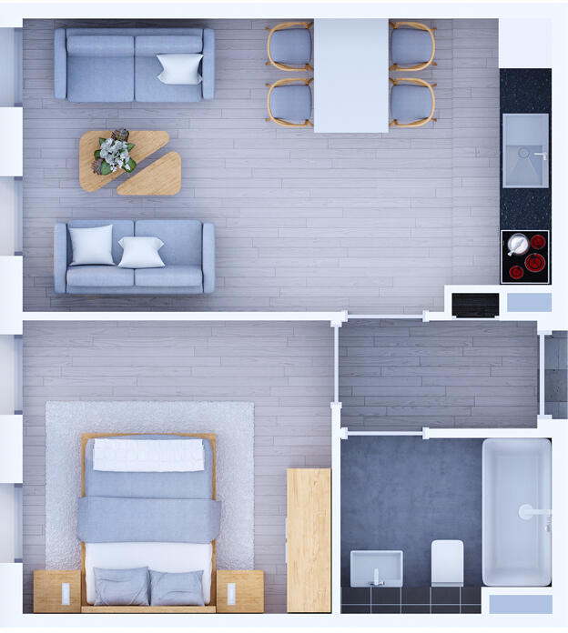 One Baltic Square, Liverpool Baltic Triangle Apartment floorplan
