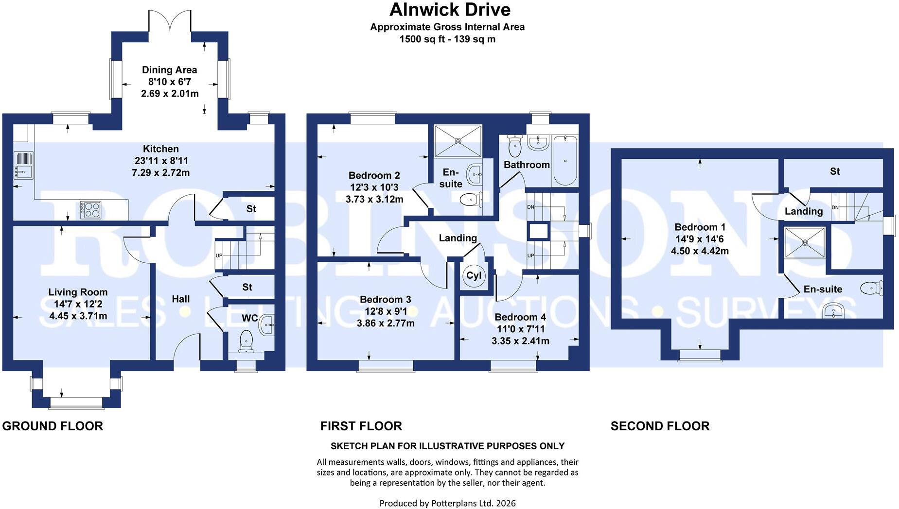 Alnwick Drive, Spennymoor floorplan