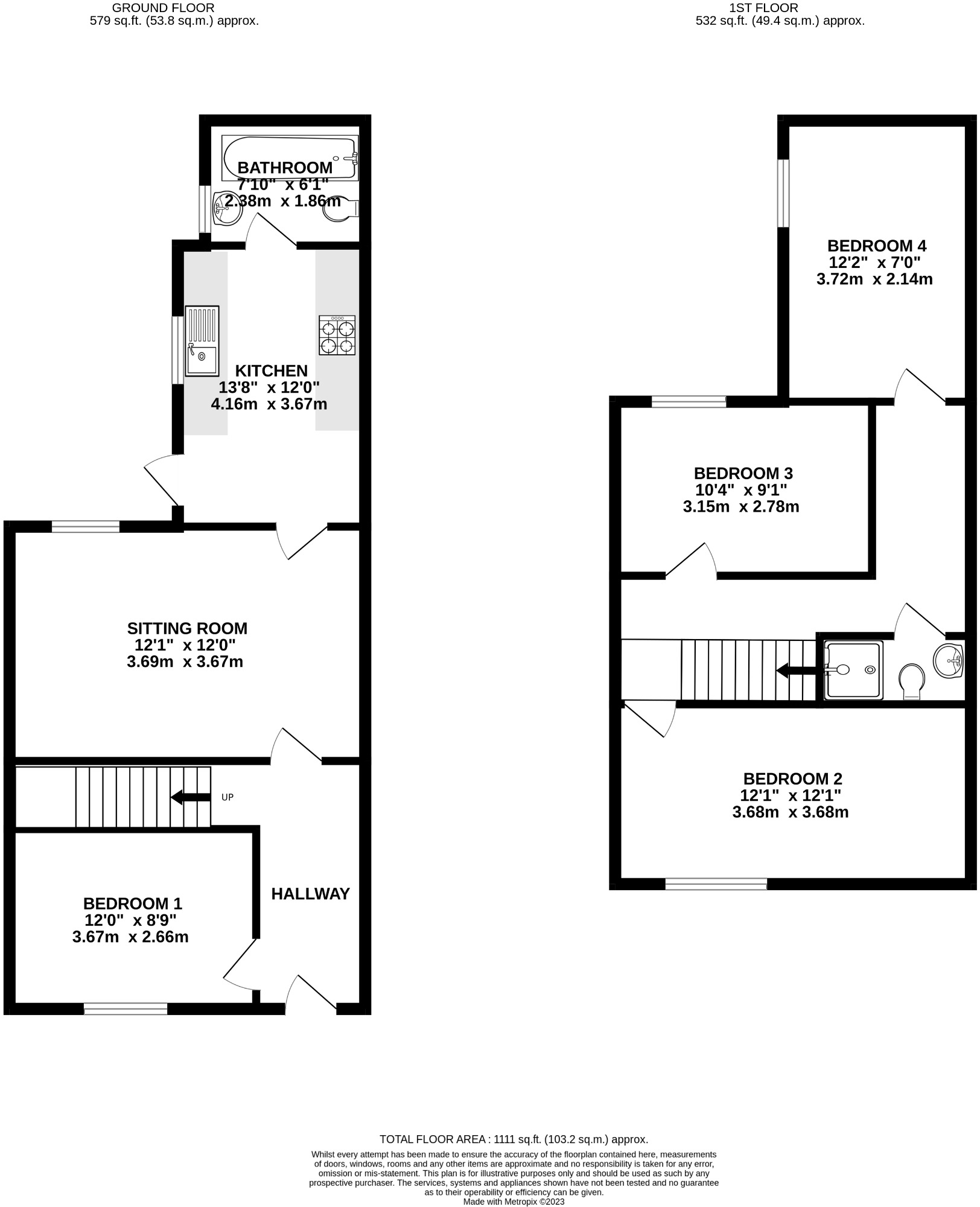 Available SEPT 2027 - 4 Rooms - Bozward Street floorplan
