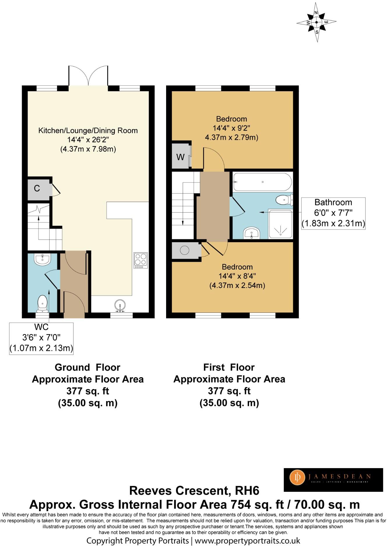 Horley, RH6  floorplan
