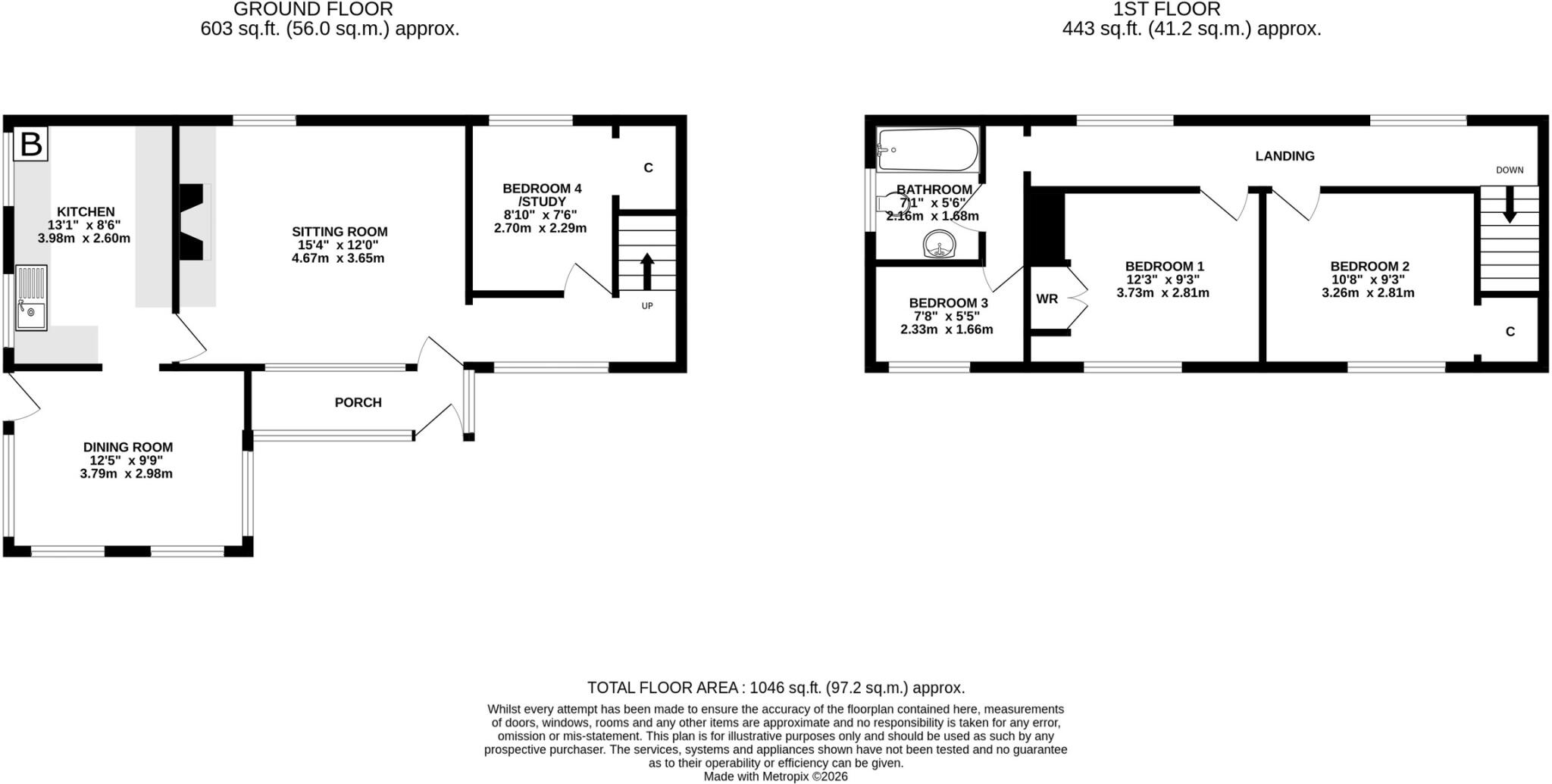 St. Marys Road, Meare floorplan