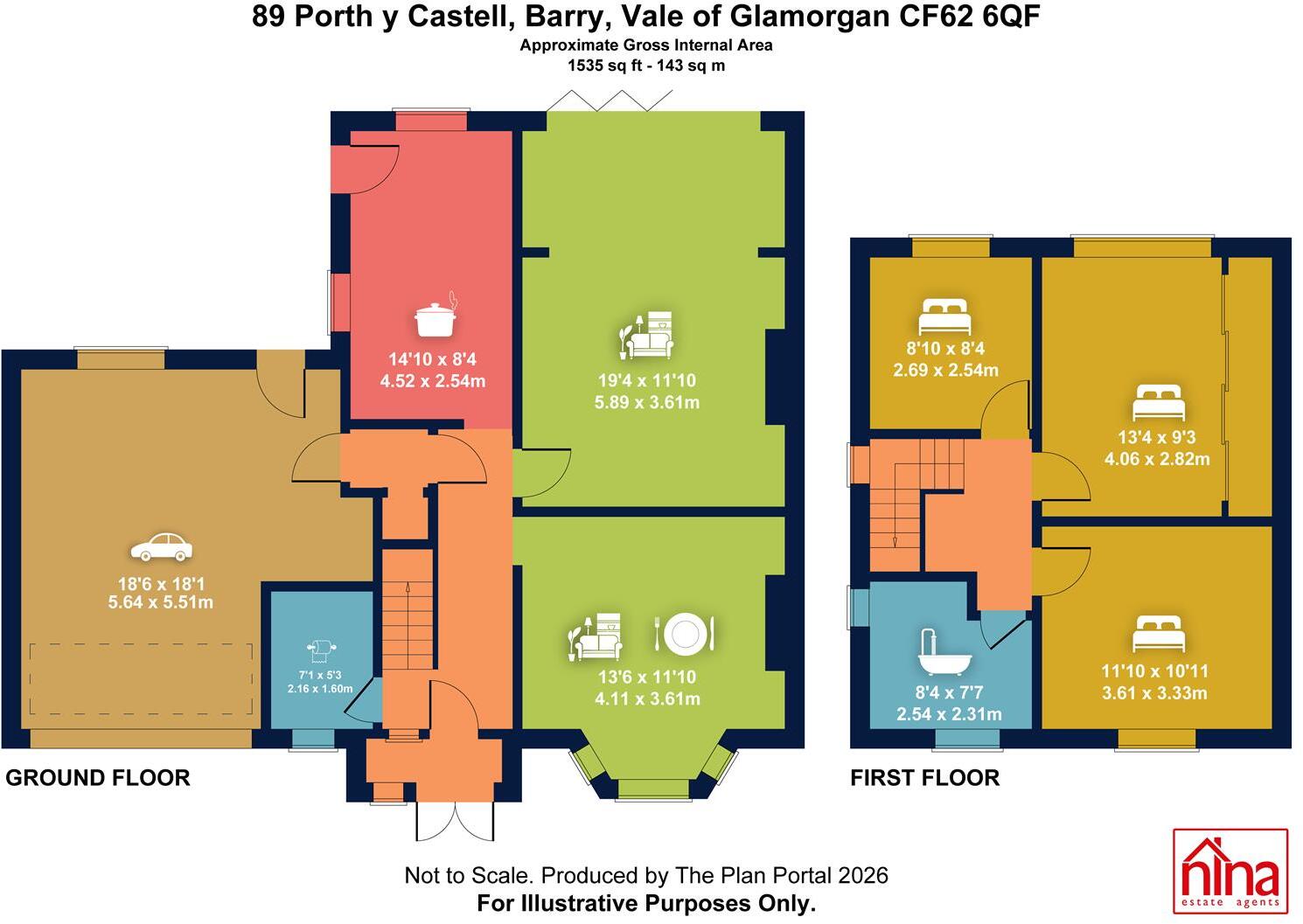 Porth-Y-Castell, Barry floorplan