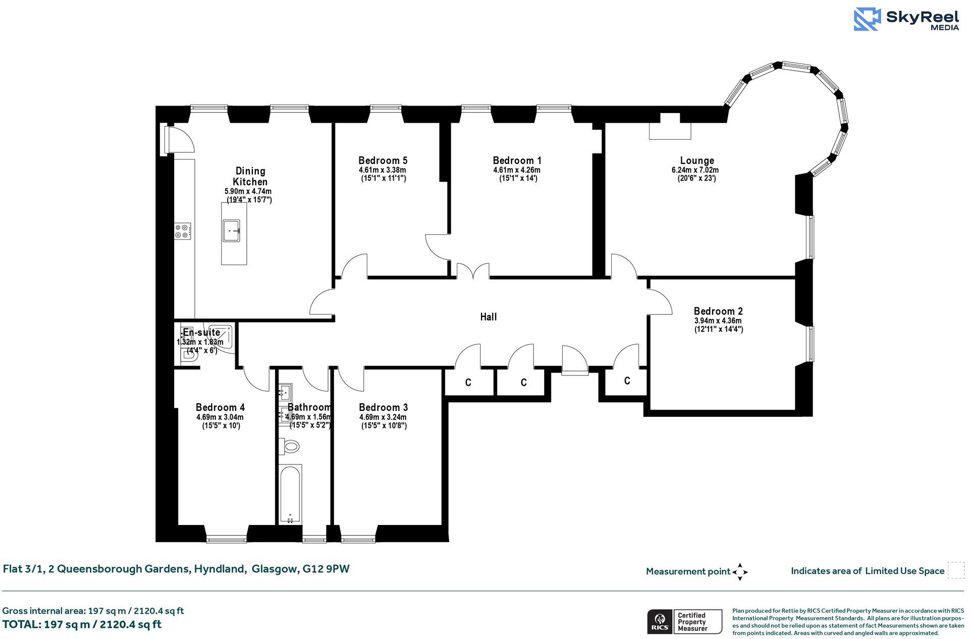Queensborough Gardens, Hyndland, Glasgow floorplan