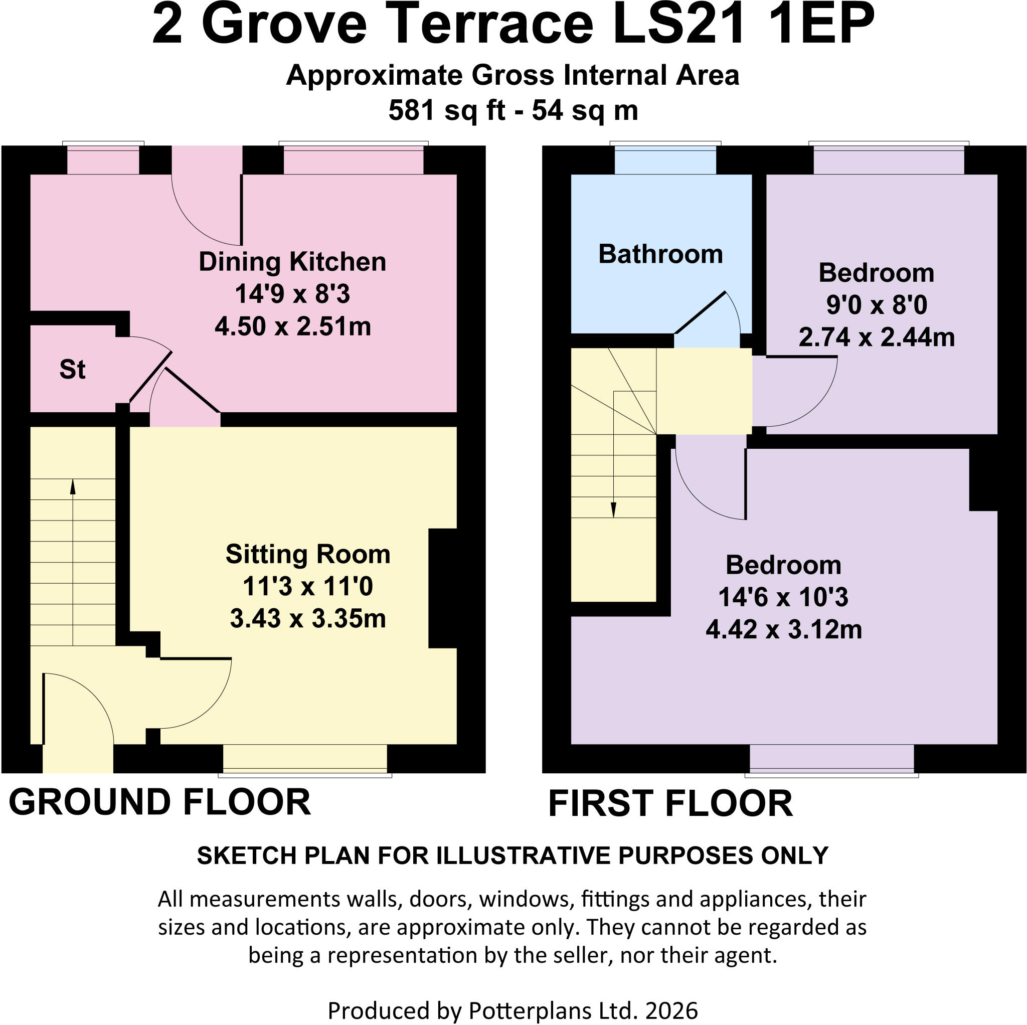 Grove Terrace, Pool In Wharfedale, Otley, LS21 floorplan
