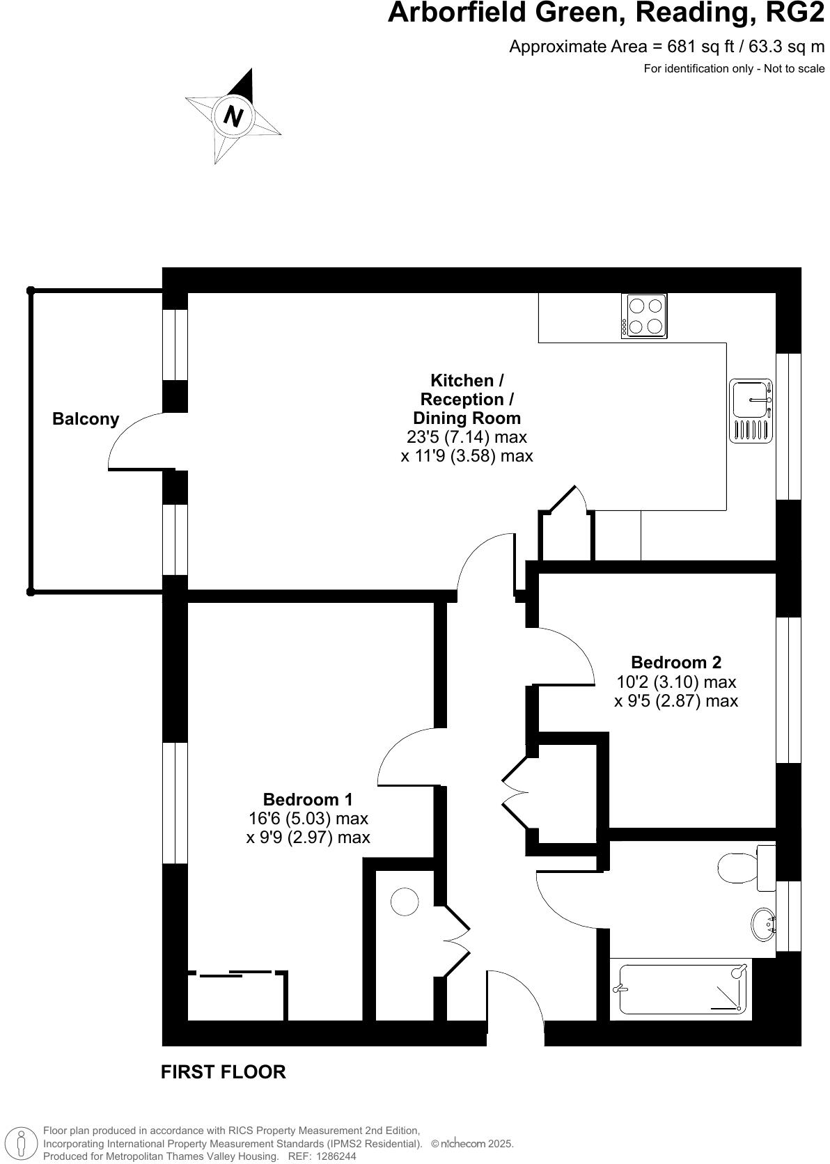 Teal Court, Reading, Berkshire, RG2 floorplan