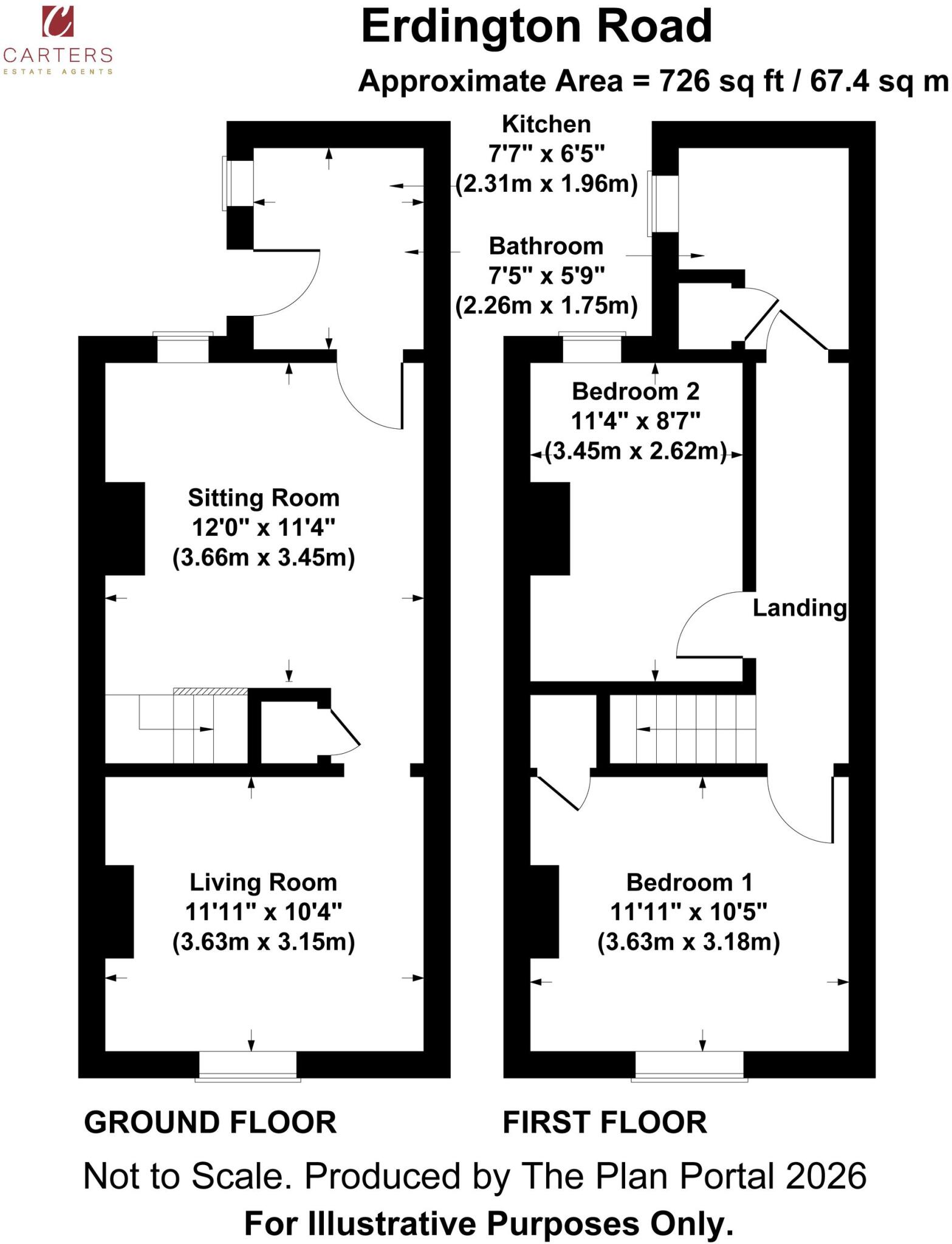 Erdington Road, Atherstone, CV9 floorplan