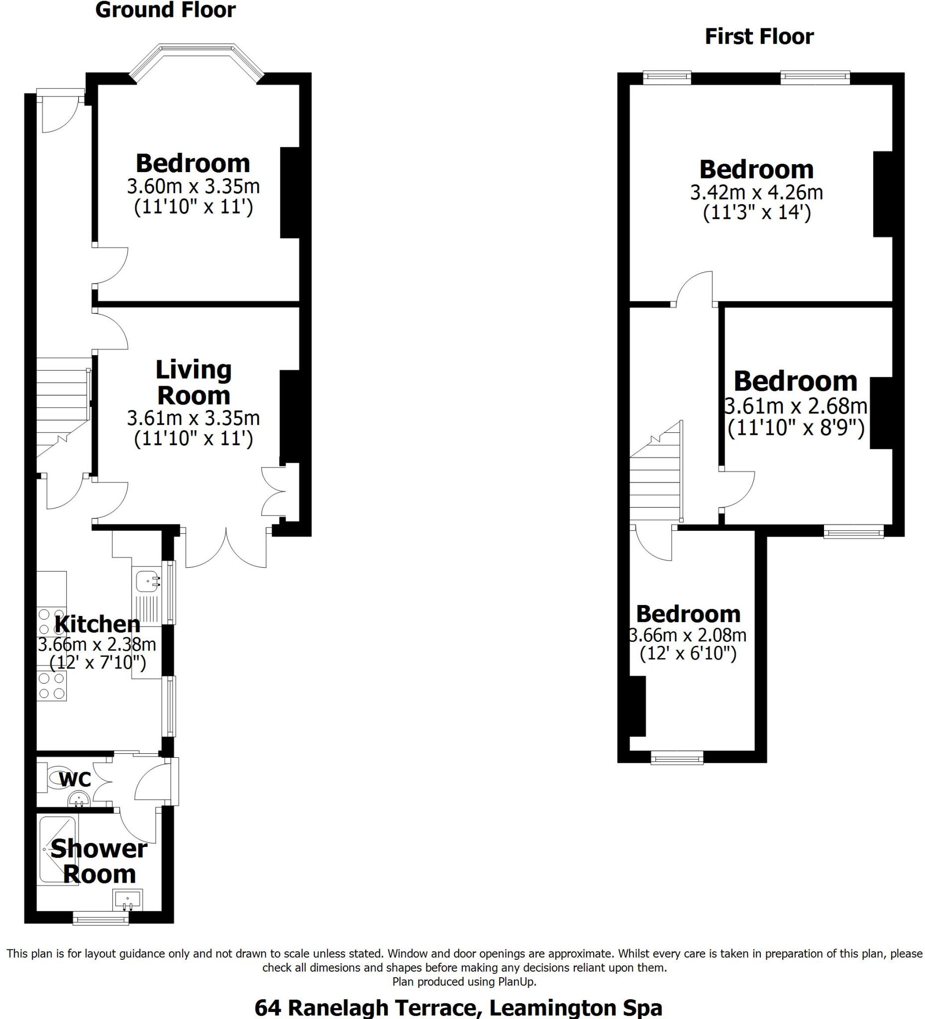 64 Ranelagh Terrace, Leamington Spa floorplan