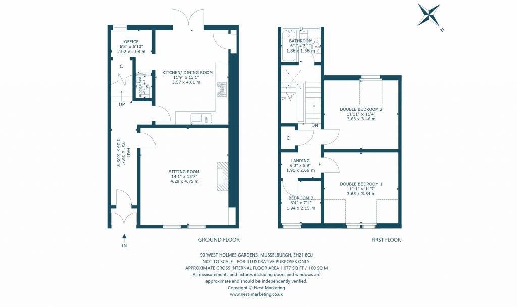 90 West Holmes Gardens, Musselburgh, Edinburgh, EH21 6QJ floorplan