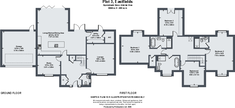 3 Eastfields, Great Smeaton, Northallerton floorplan