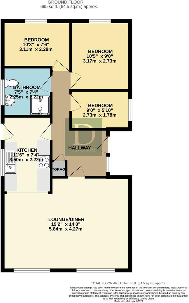 Barons Close, Halesworth floorplan