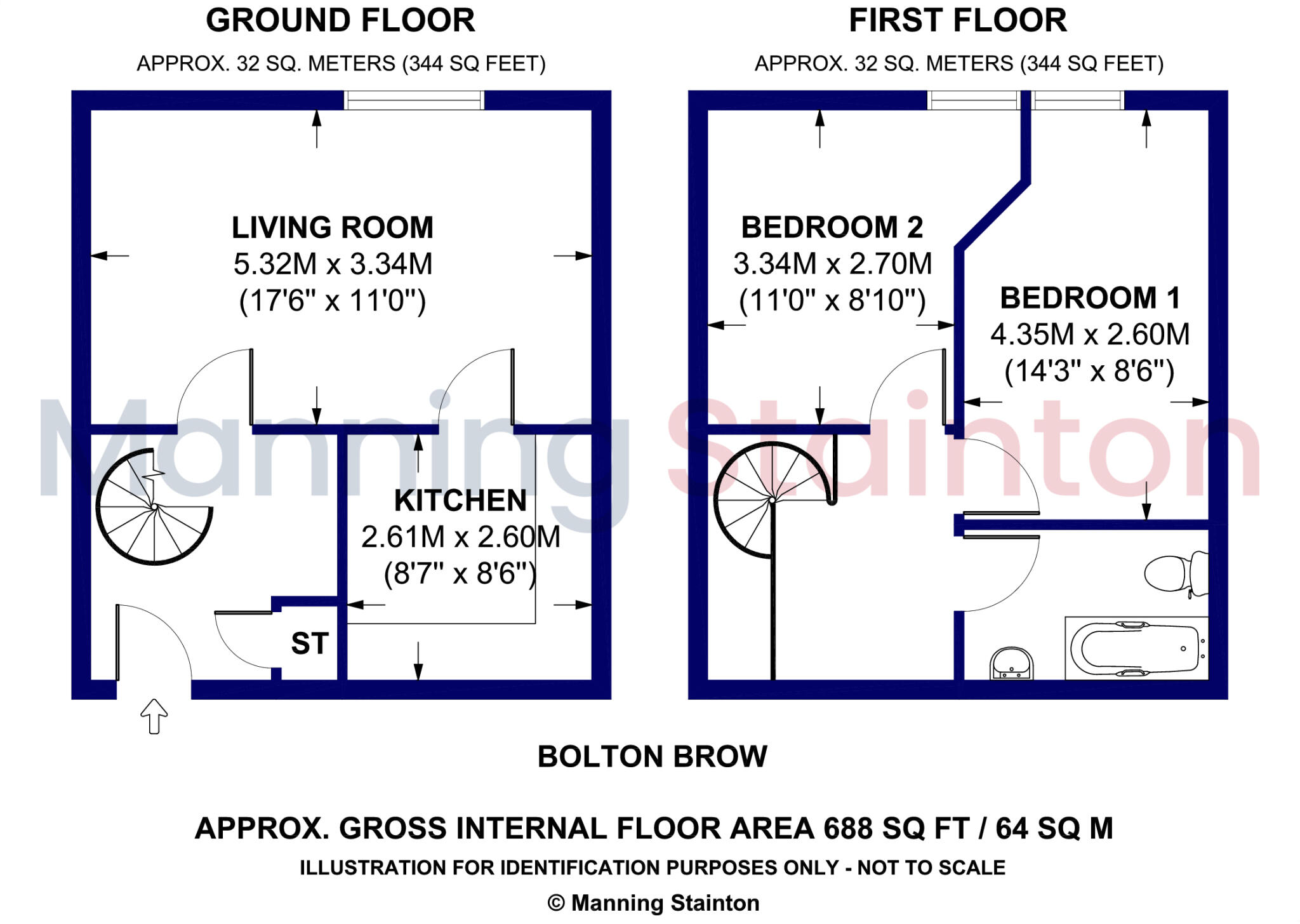 Flat 14, Bolton Brow, Sowerby Bridge, West Yorkshire floorplan