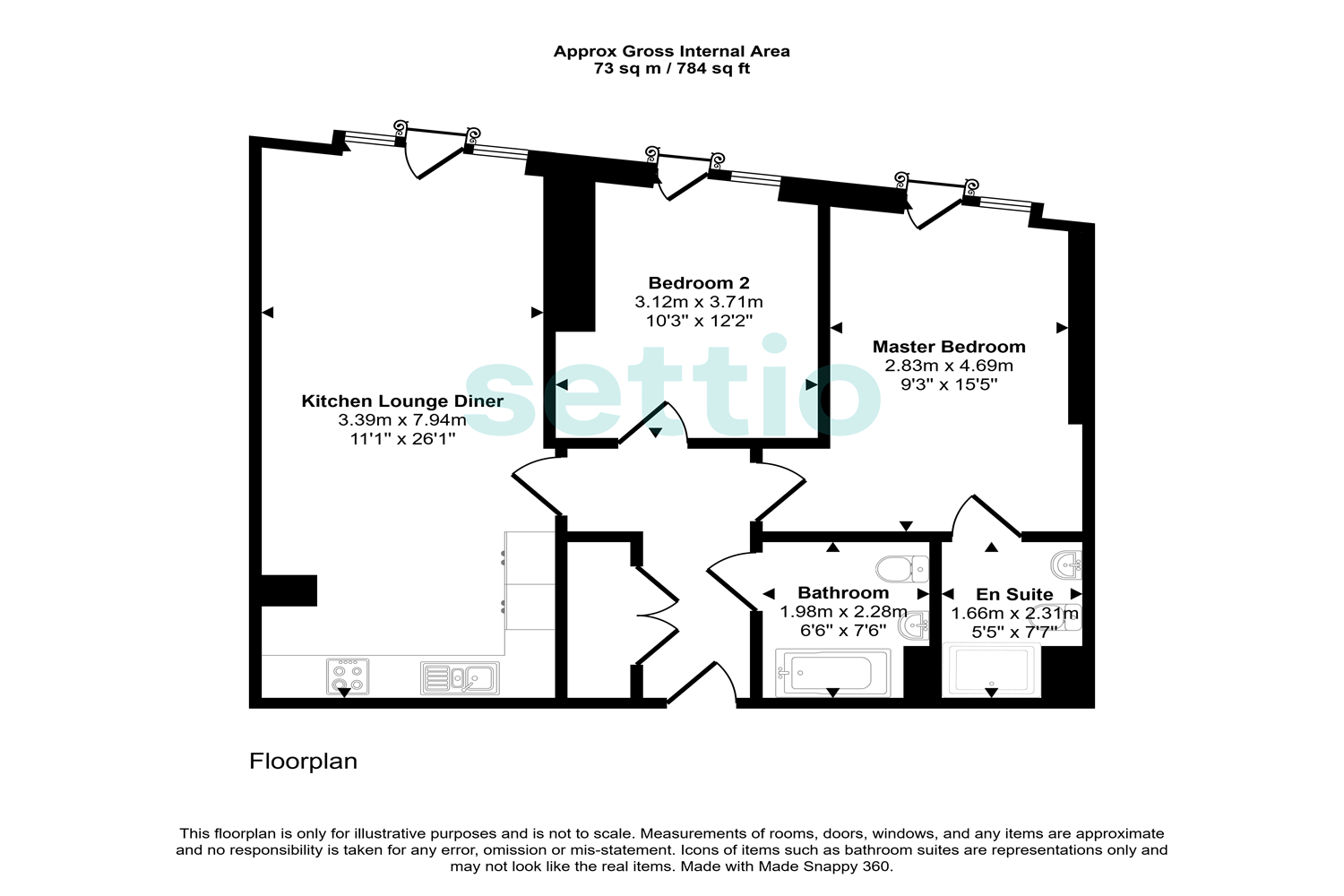 East Tower, Deansgate Square, M15 floorplan