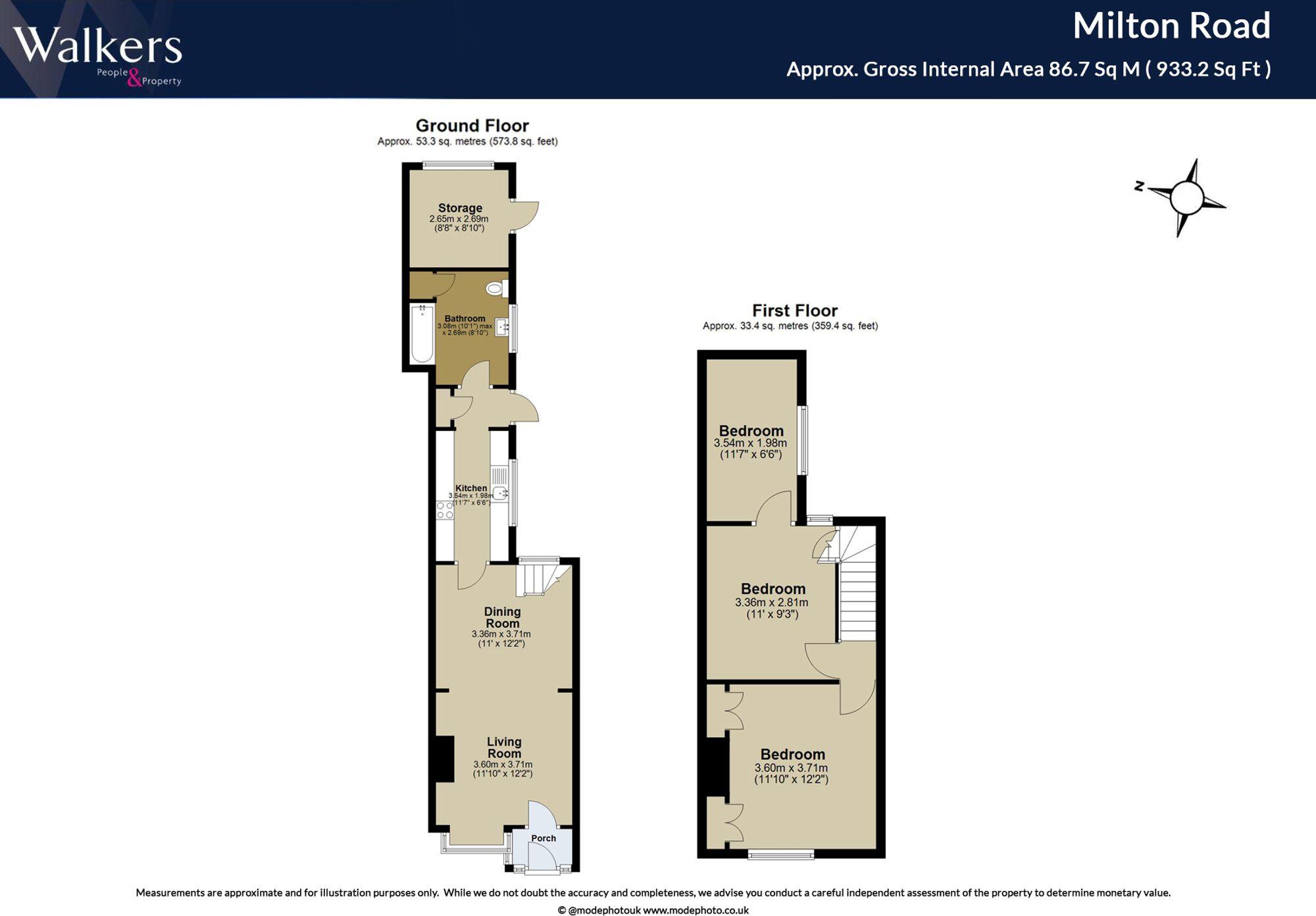 Milton Road, Warley floorplan