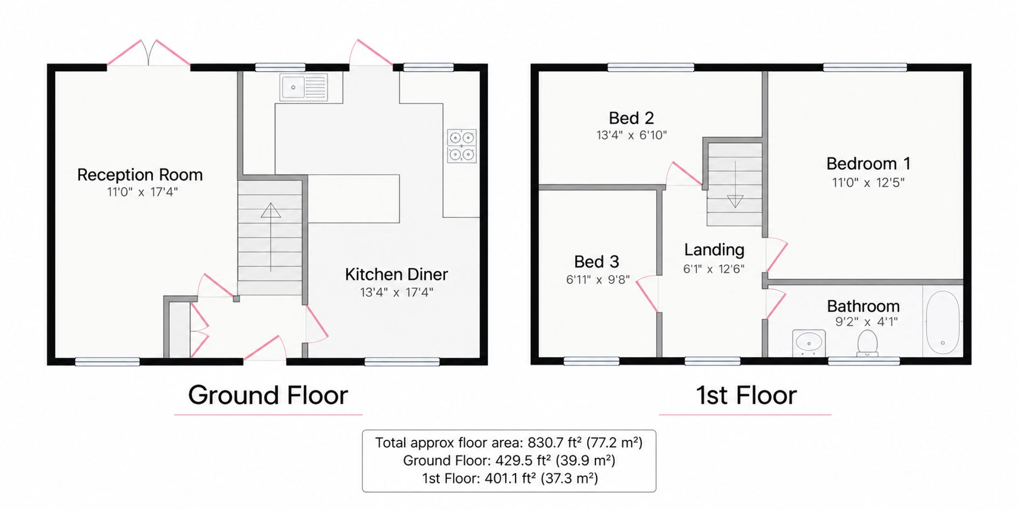 Randalls Park Avenue, Leatherhead, KT22 floorplan