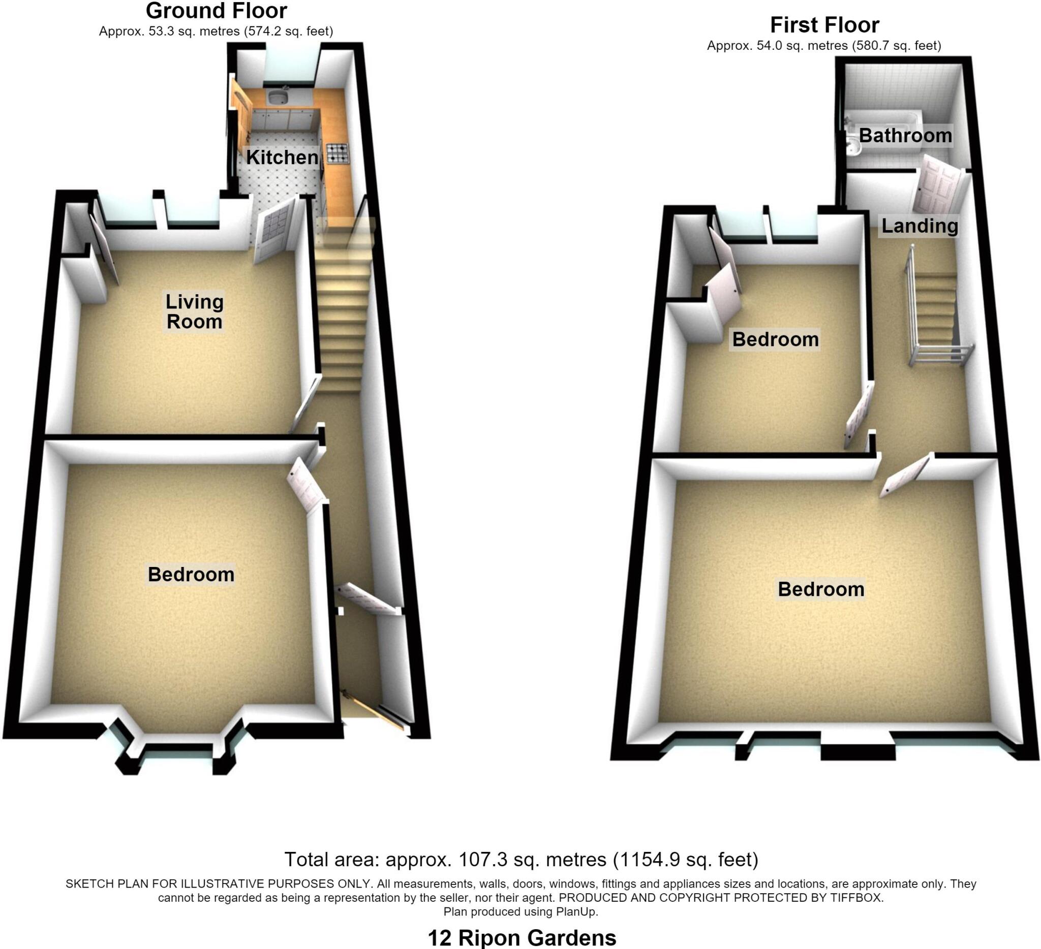 Ripon Gardens , Jesmond , Newcastle upon Tyne  floorplan