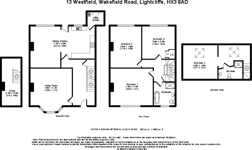 13 Westfield, Wakefield Road, Lightcliffe, HX3 8AS floorplan