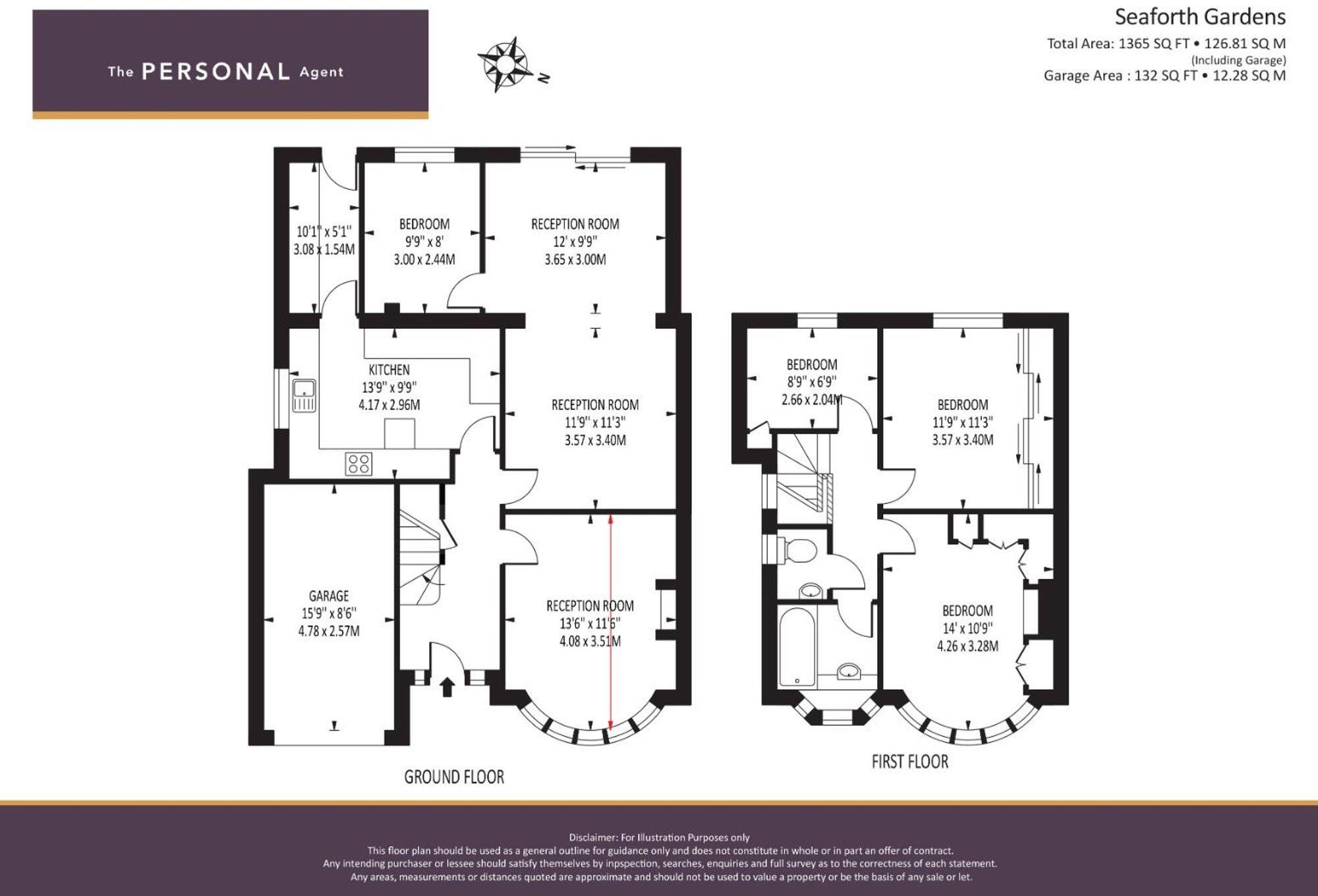 Seaforth Gardens, Epsom, KT19 floorplan
